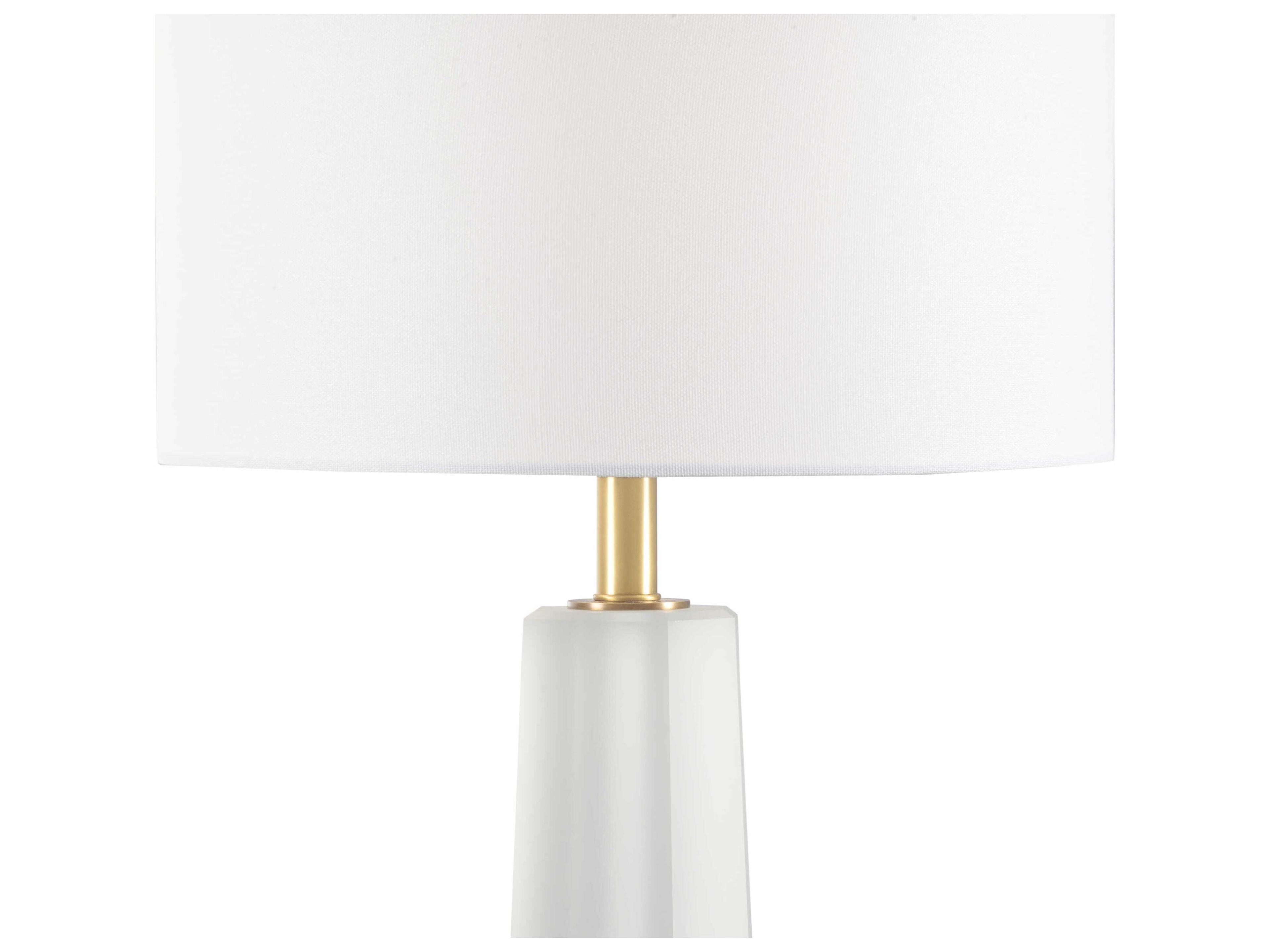 Chelsea House Frosted White Off Linen Buffet Lamp