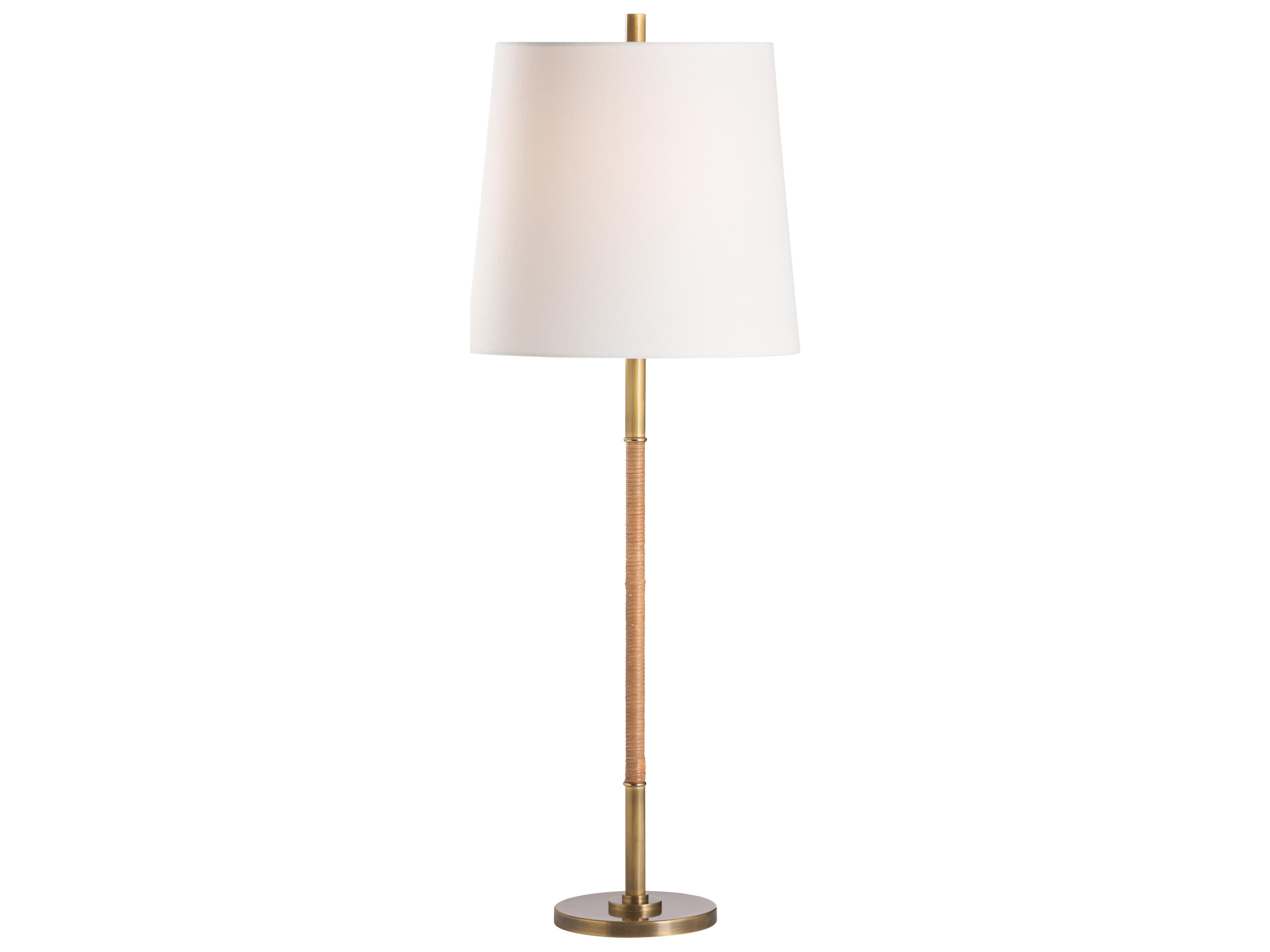 Jamie Merida Antique Brass Natural Table Lamp