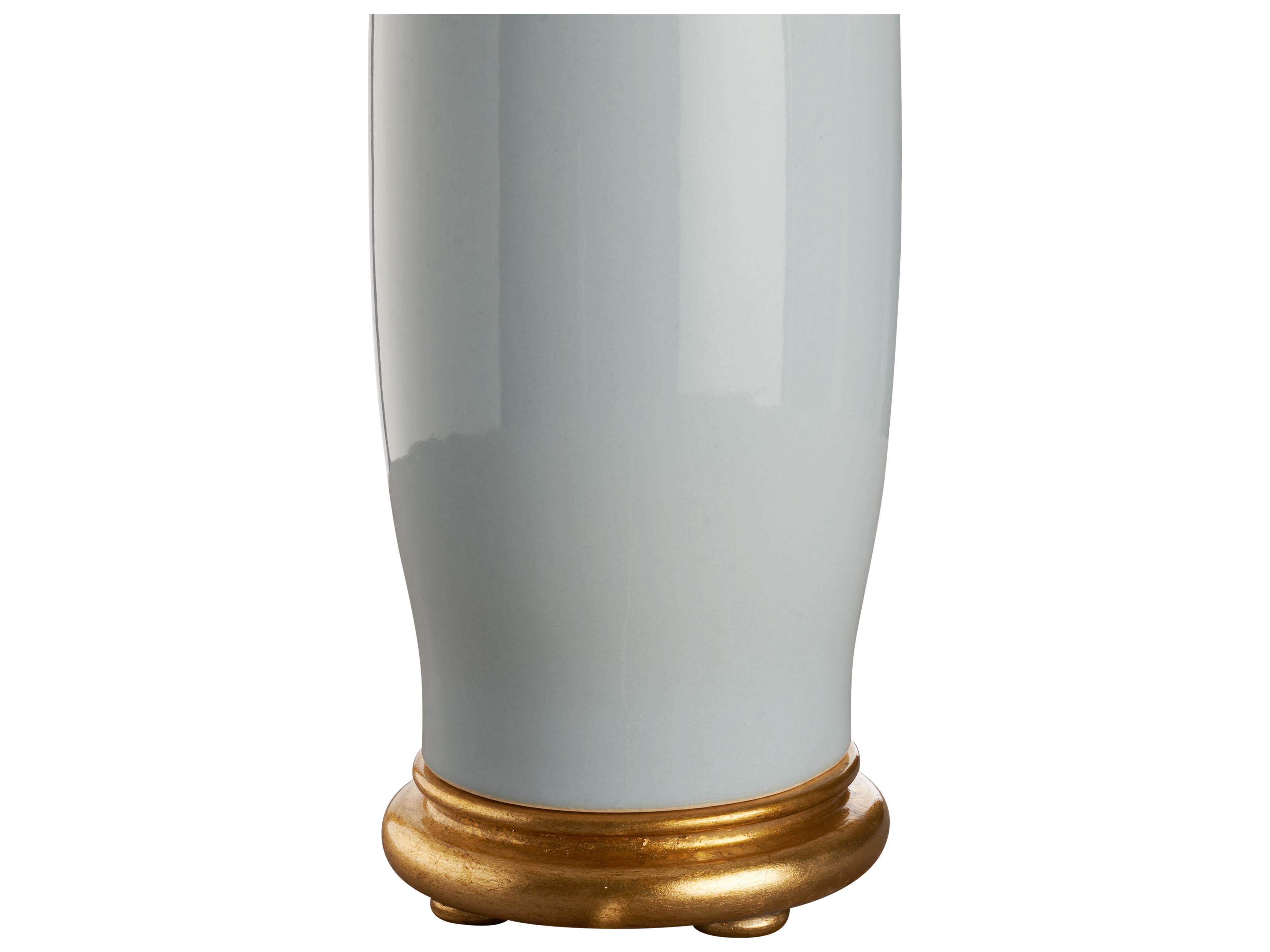 Chelsea House Jamie Merida Sleepy Hollow Glaze Gold Leaf Blue Table Lamp