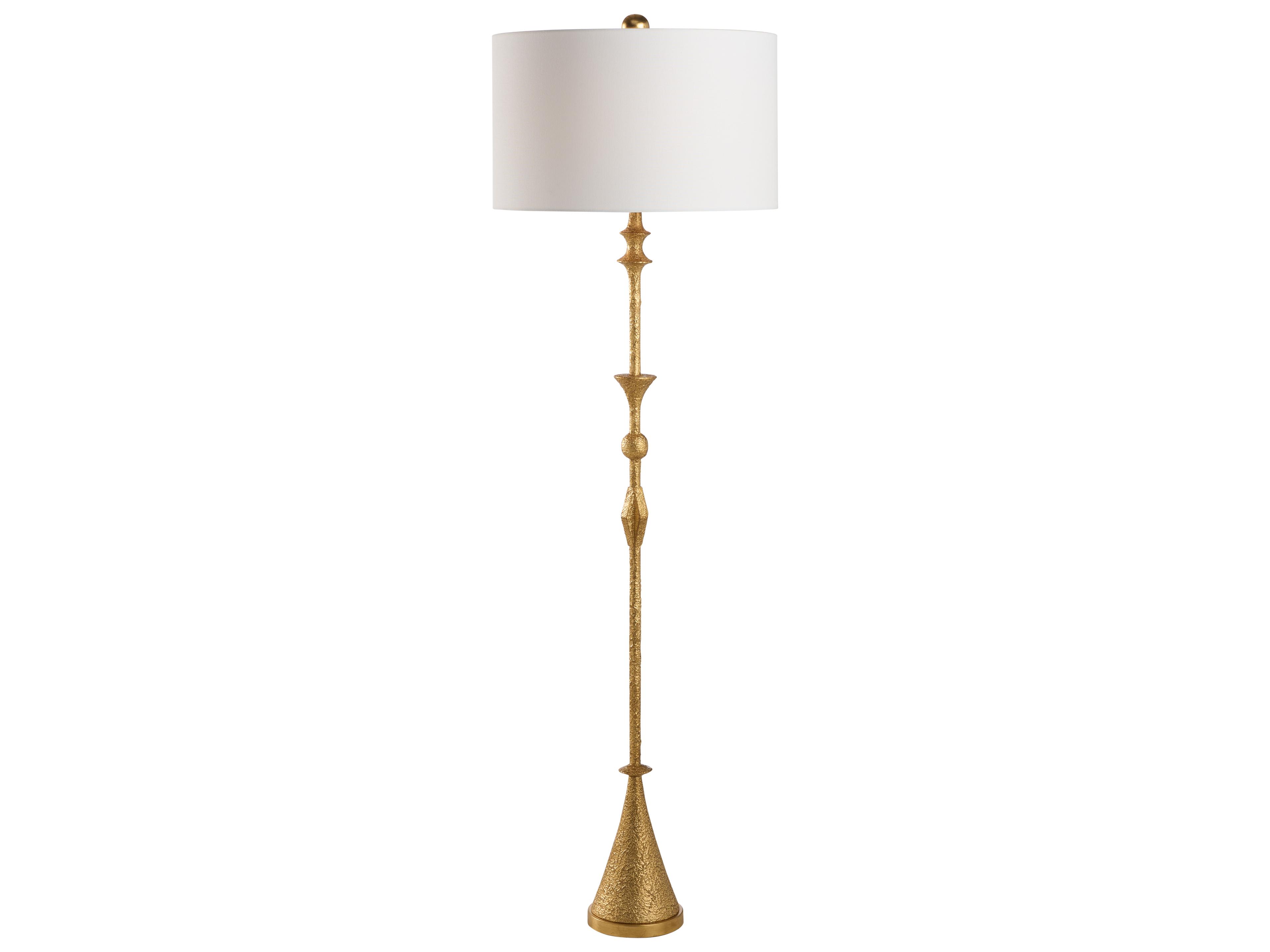 Mark Ross Gilt Gold Floor Lamp