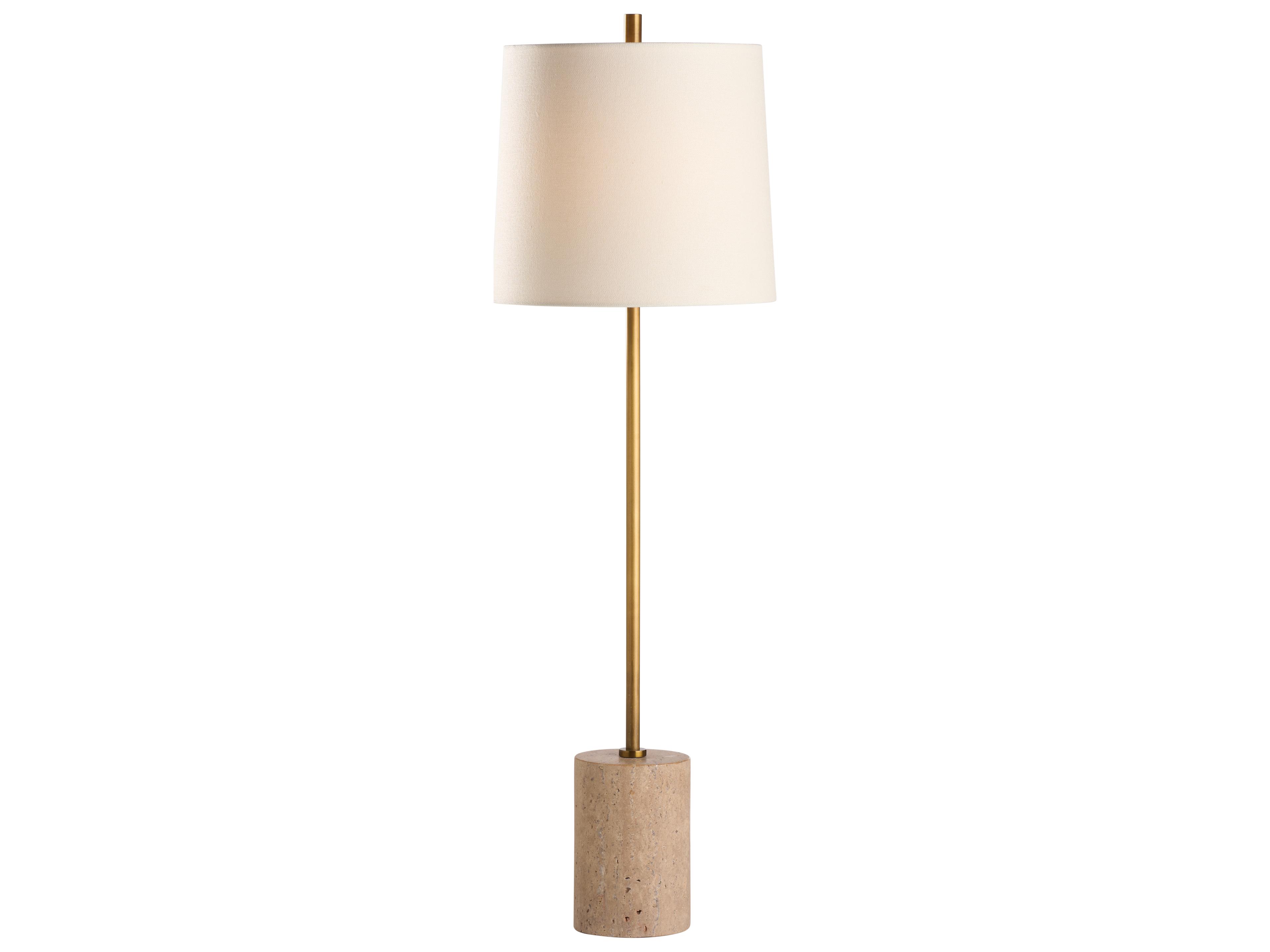 Chelsea House Jamie Merida Natural White Aged Brass Table Lamp