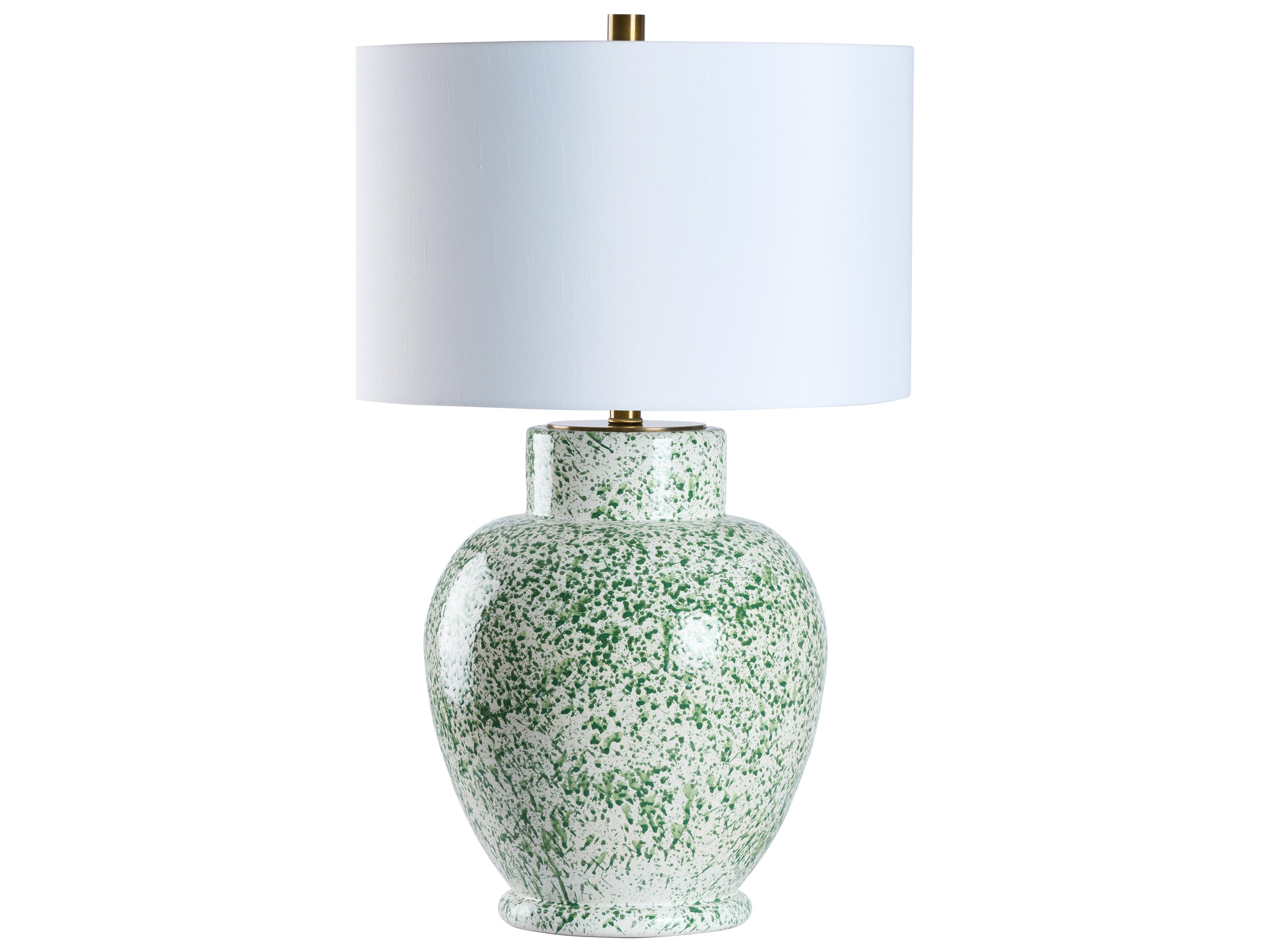 Chelsea House Shayla Copas Mottled White Green Glaze Table Lamp