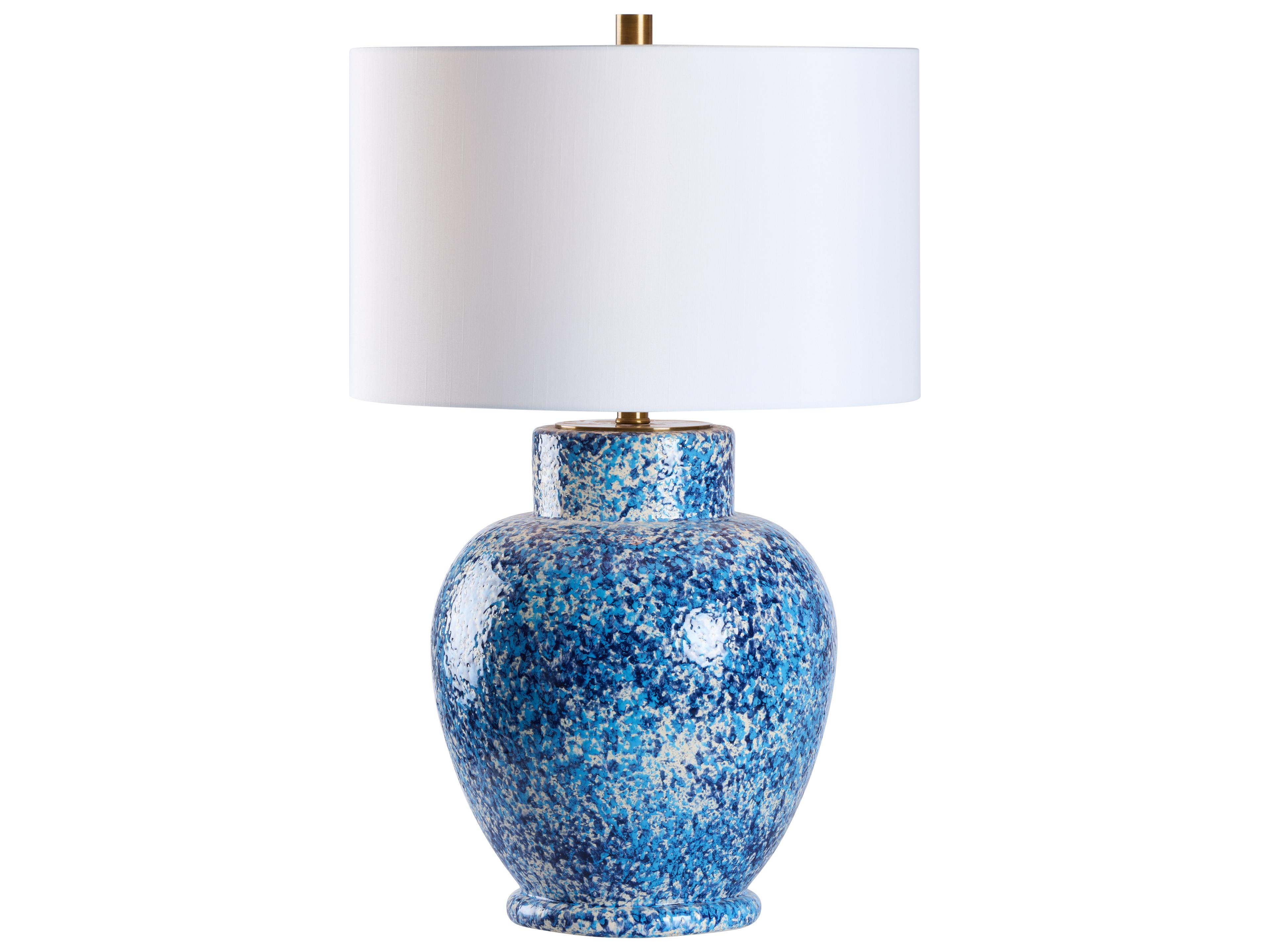 Blue Mottled Glaze Table Lamp