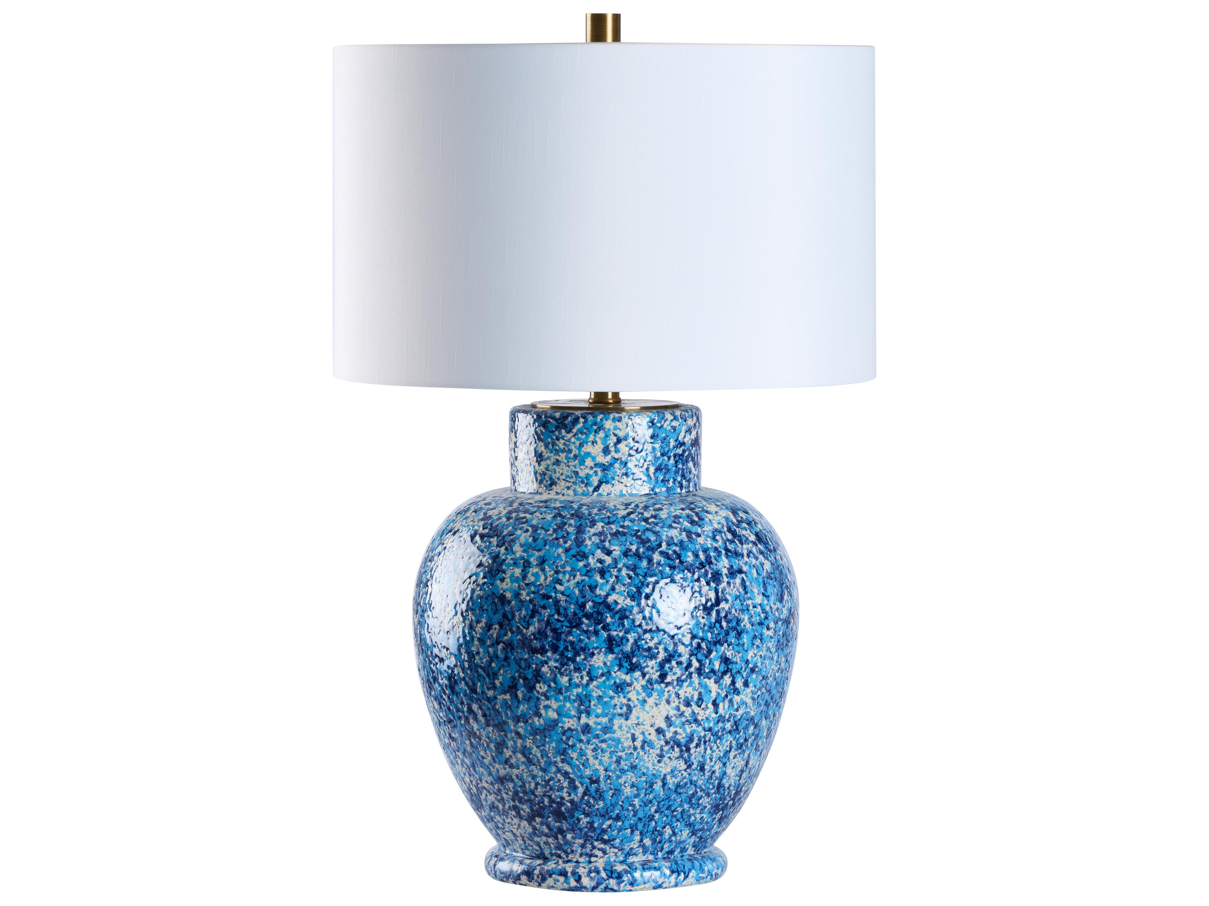 Chelsea House Blue Mottled Glaze Table Lamp