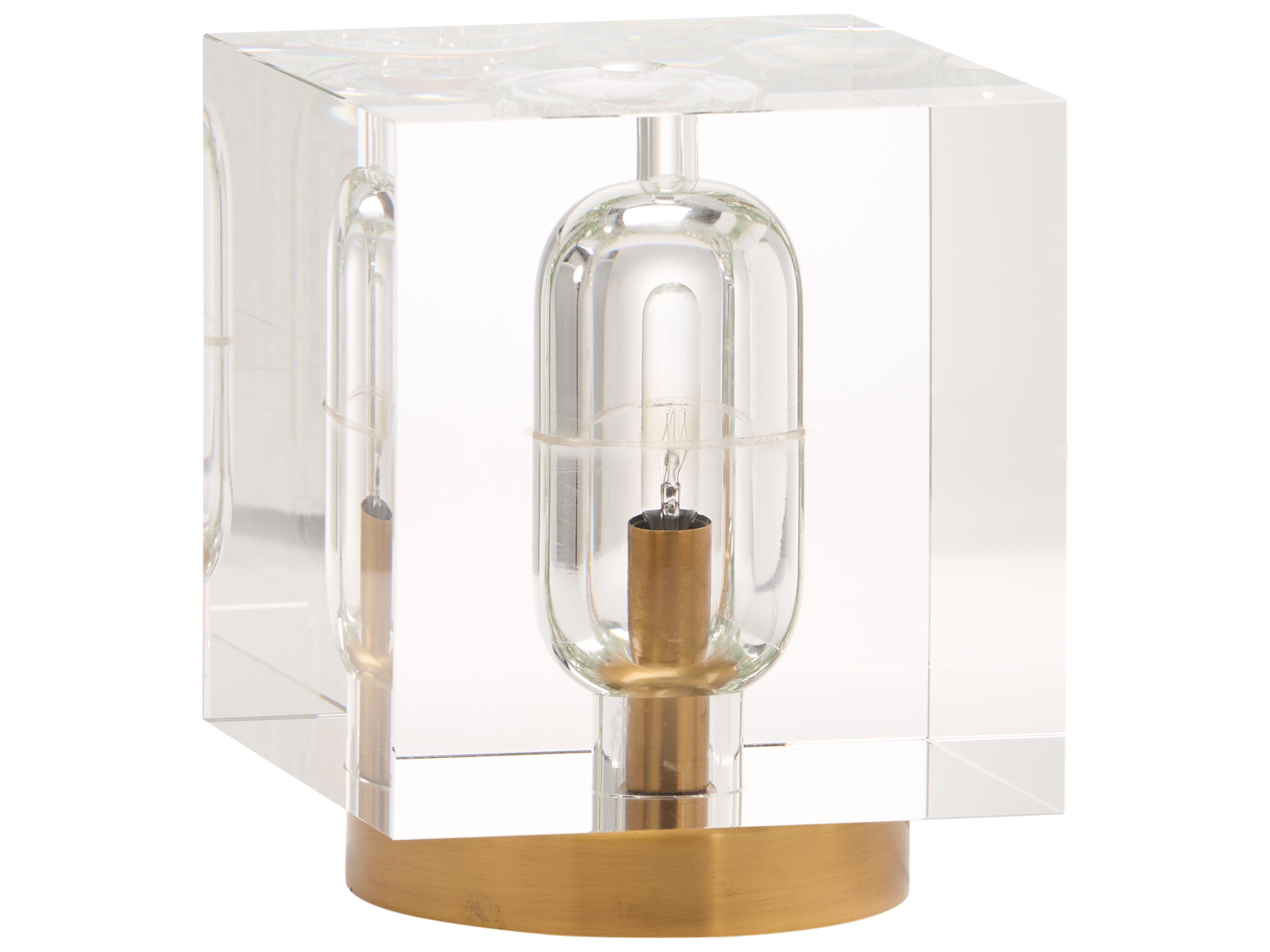 Chelsea House Clear Antique Brass Table Lamp