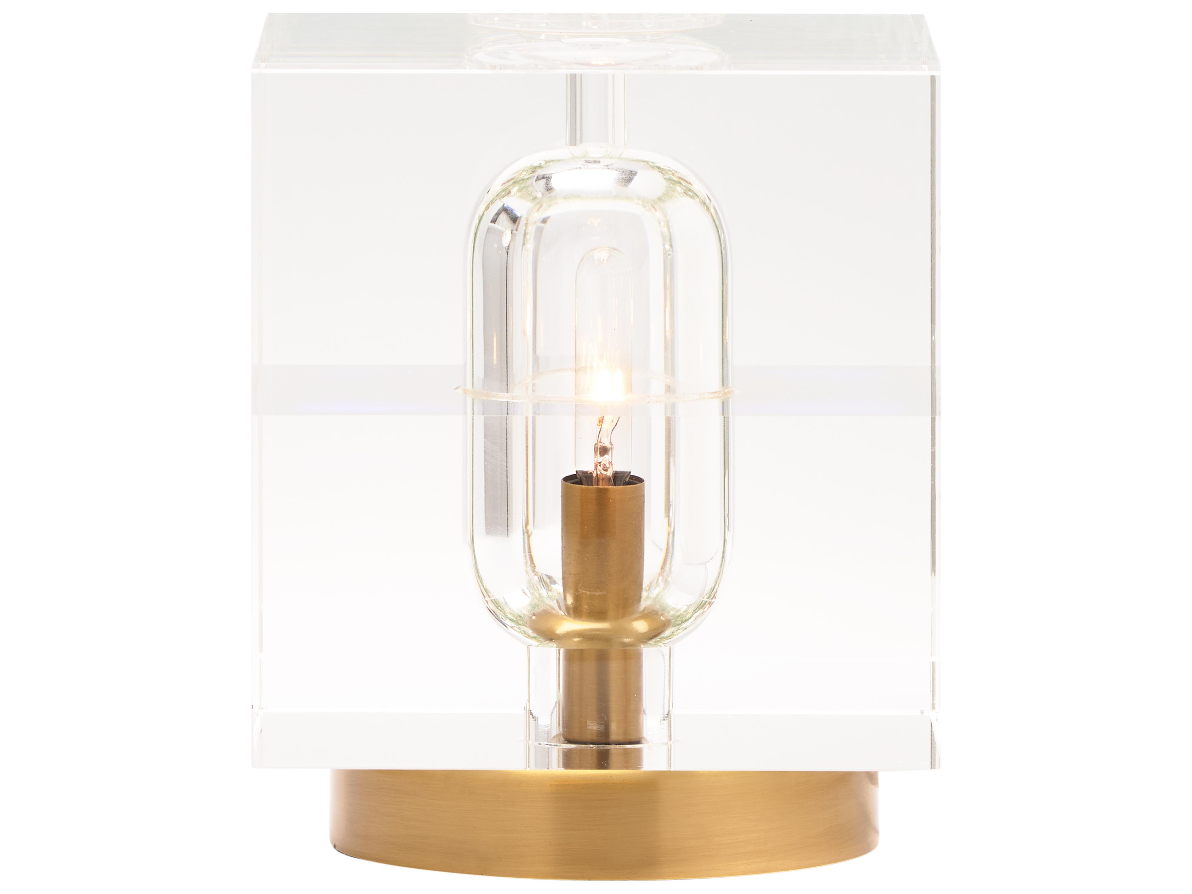 Chelsea House Clear Antique Brass Table Lamp