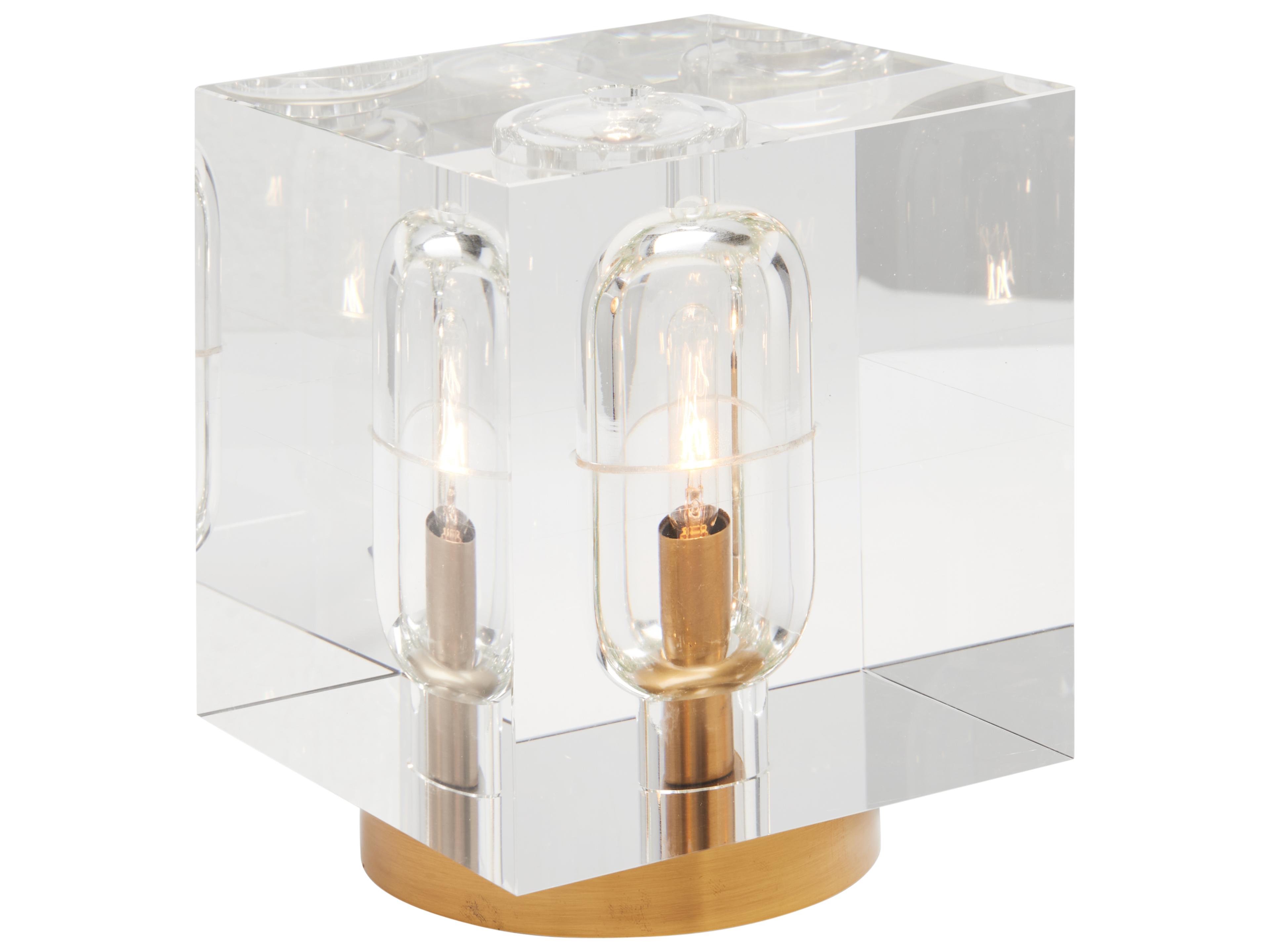 Chelsea House Clear Antique Brass Table Lamp