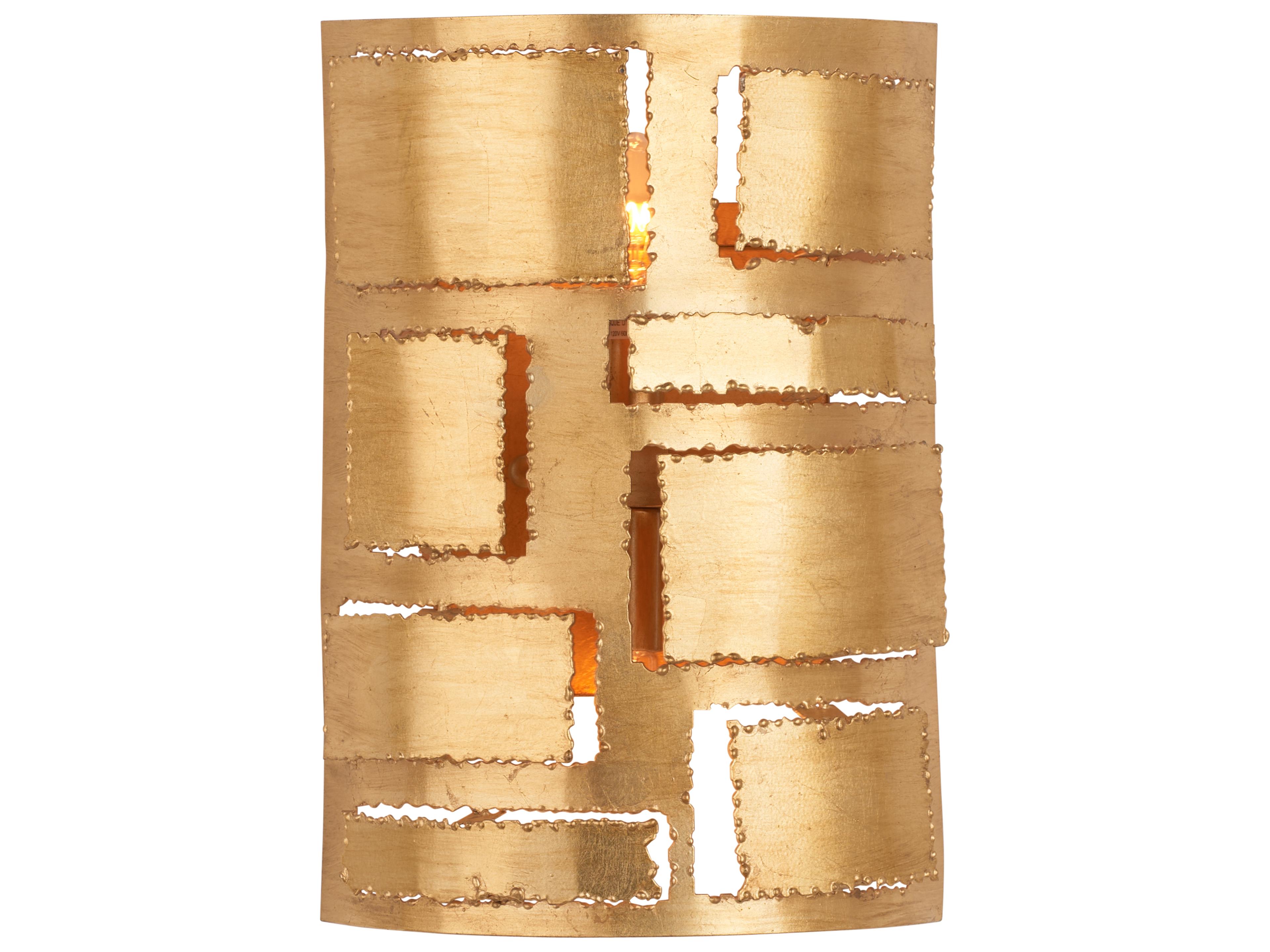 Chelsea House 2-Light Gold Leaf Brass Wall Sconce