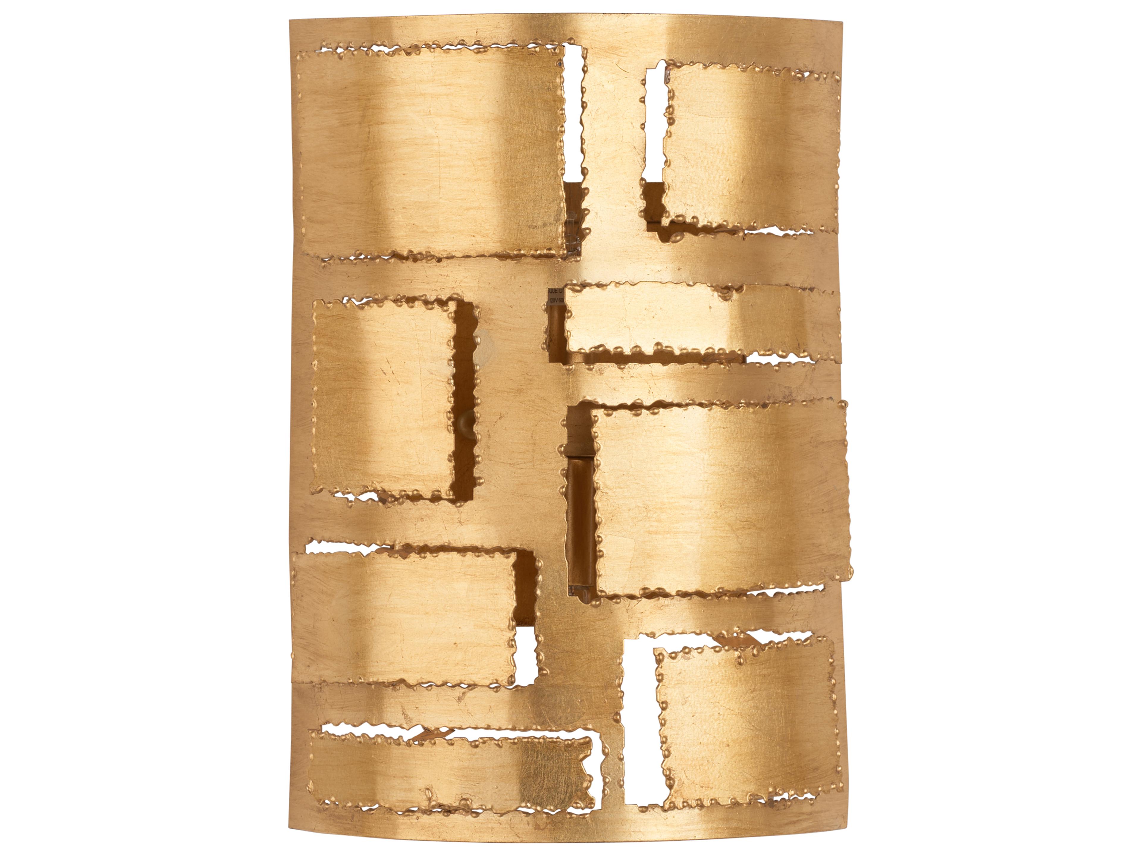 Chelsea House 2-Light Gold Leaf Brass Wall Sconce