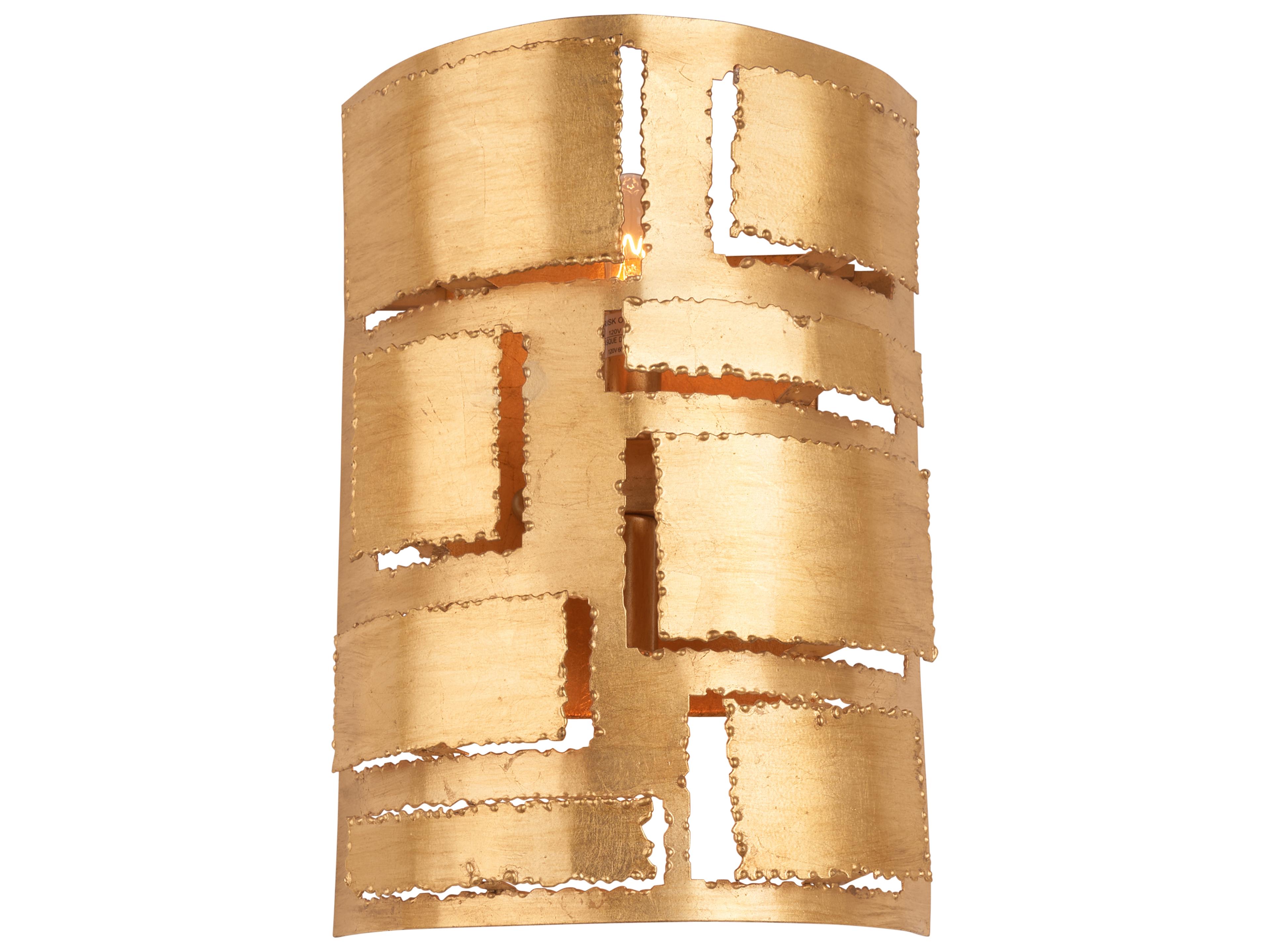 Chelsea House 2-Light Gold Leaf Brass Wall Sconce