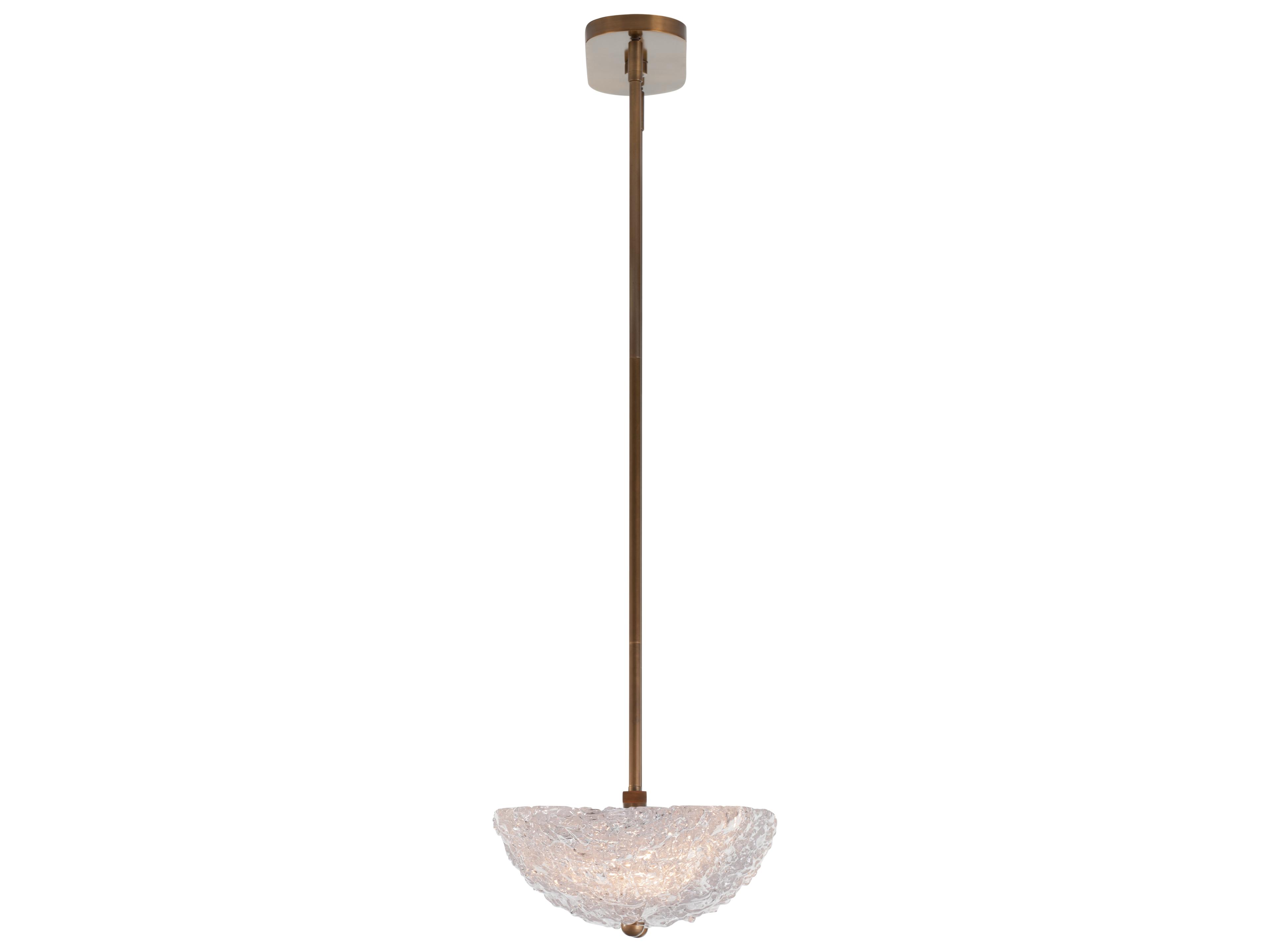 Chelsea House 2-Light Antique Brass Clear Linear Island Pendant