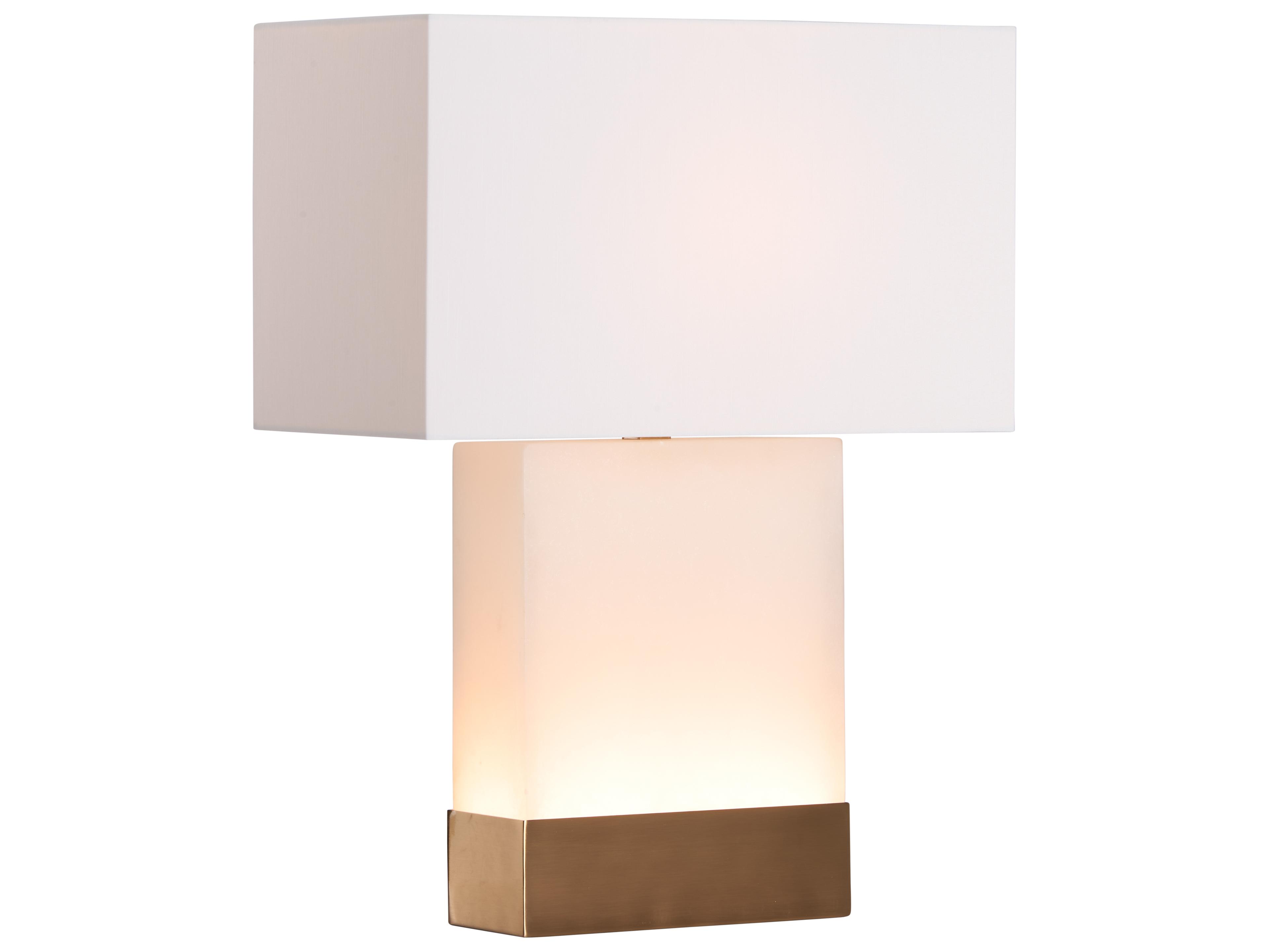 Chelsea House Natural White Antique Brass Table Lamp