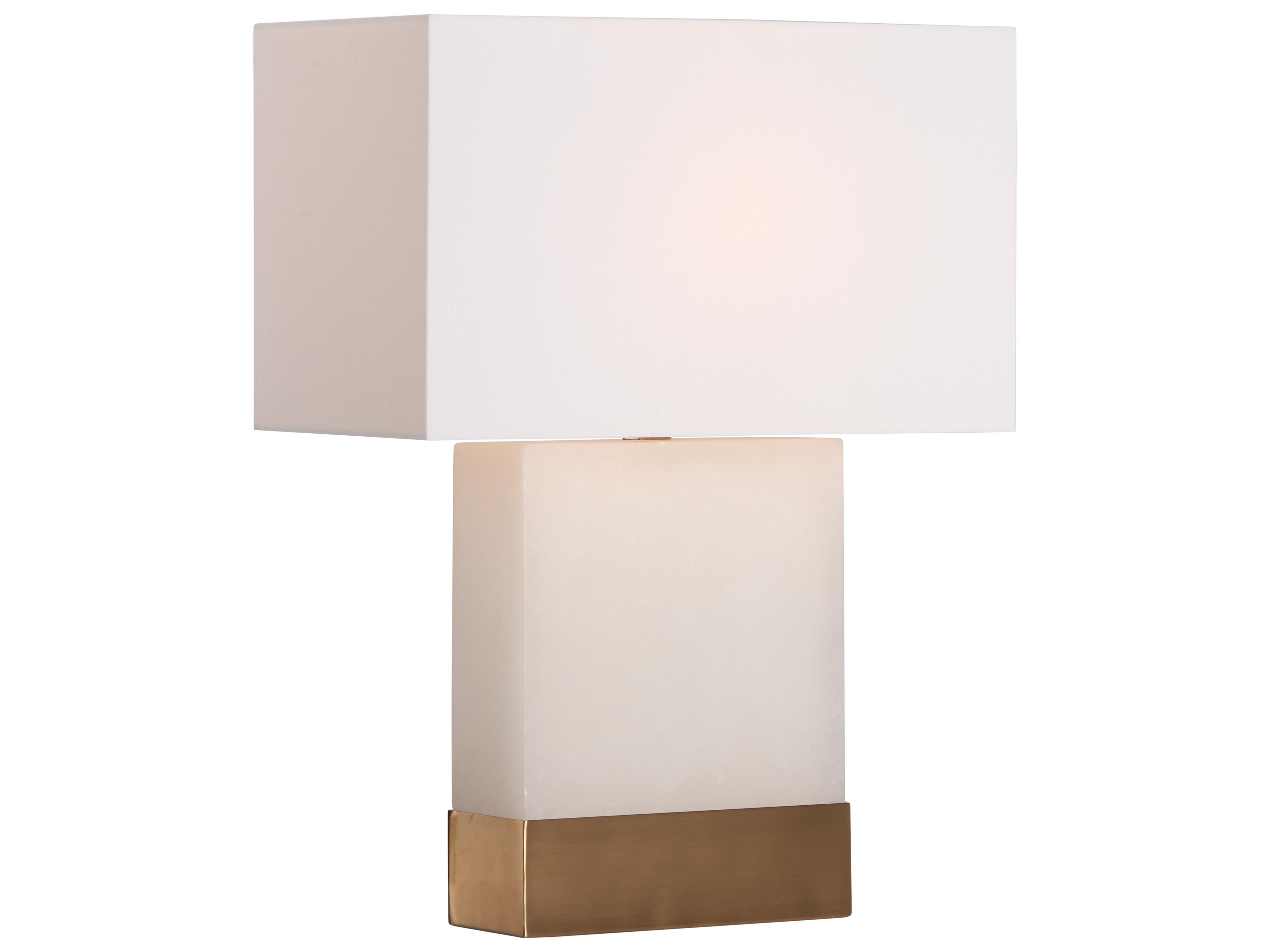 Chelsea House Natural White Antique Brass Table Lamp