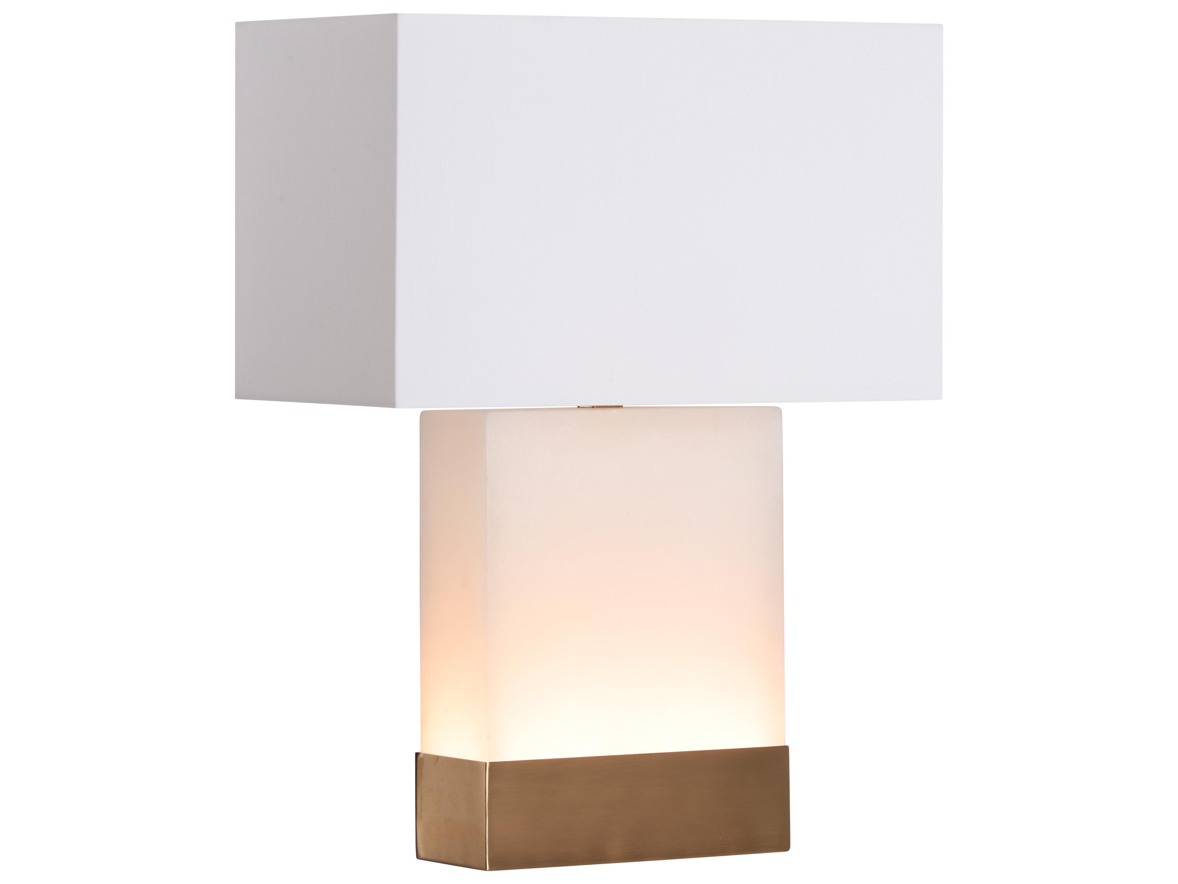 Chelsea House Natural White Antique Brass Table Lamp