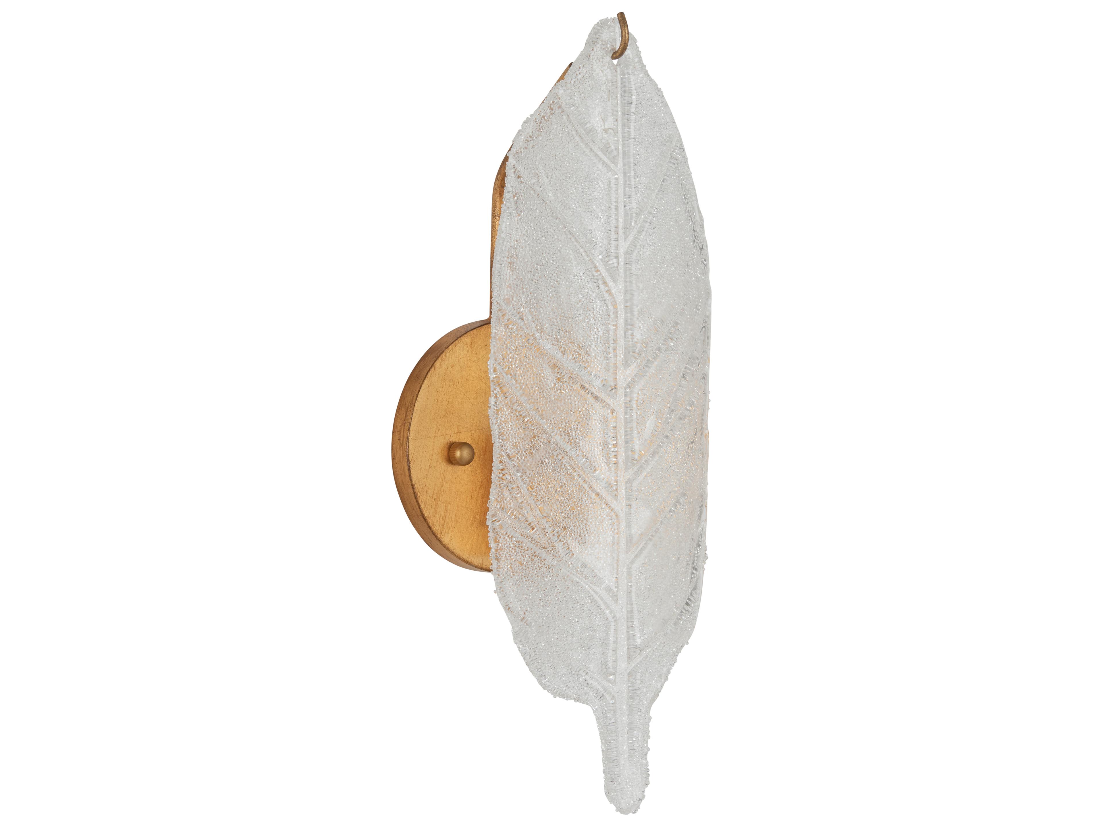 Chelsea House 1-Light Antique Gold Leaf Textured Brass Wall Sconce