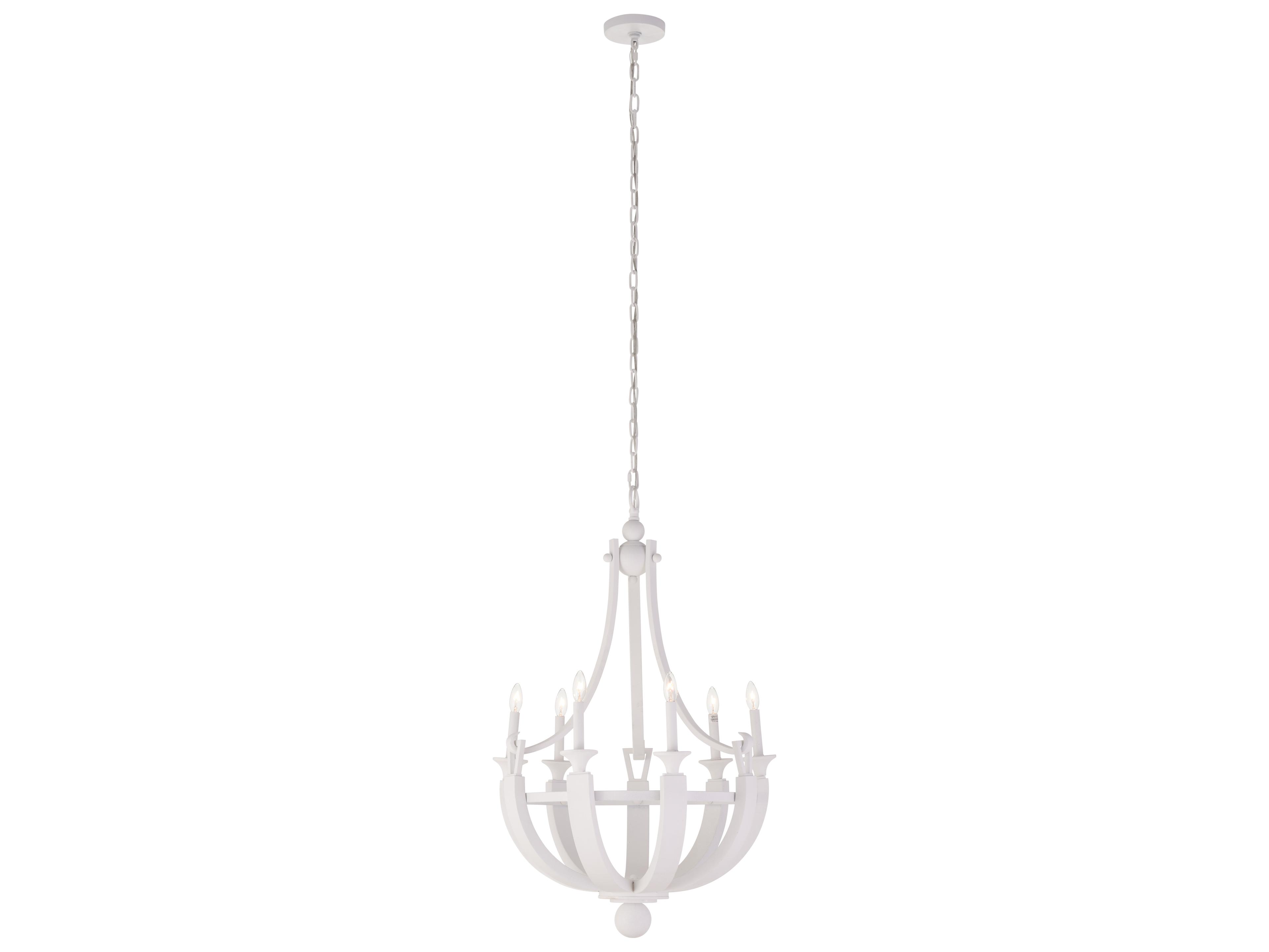 Jamie Merida 8-Light White Plaster Candelabra Chandelier