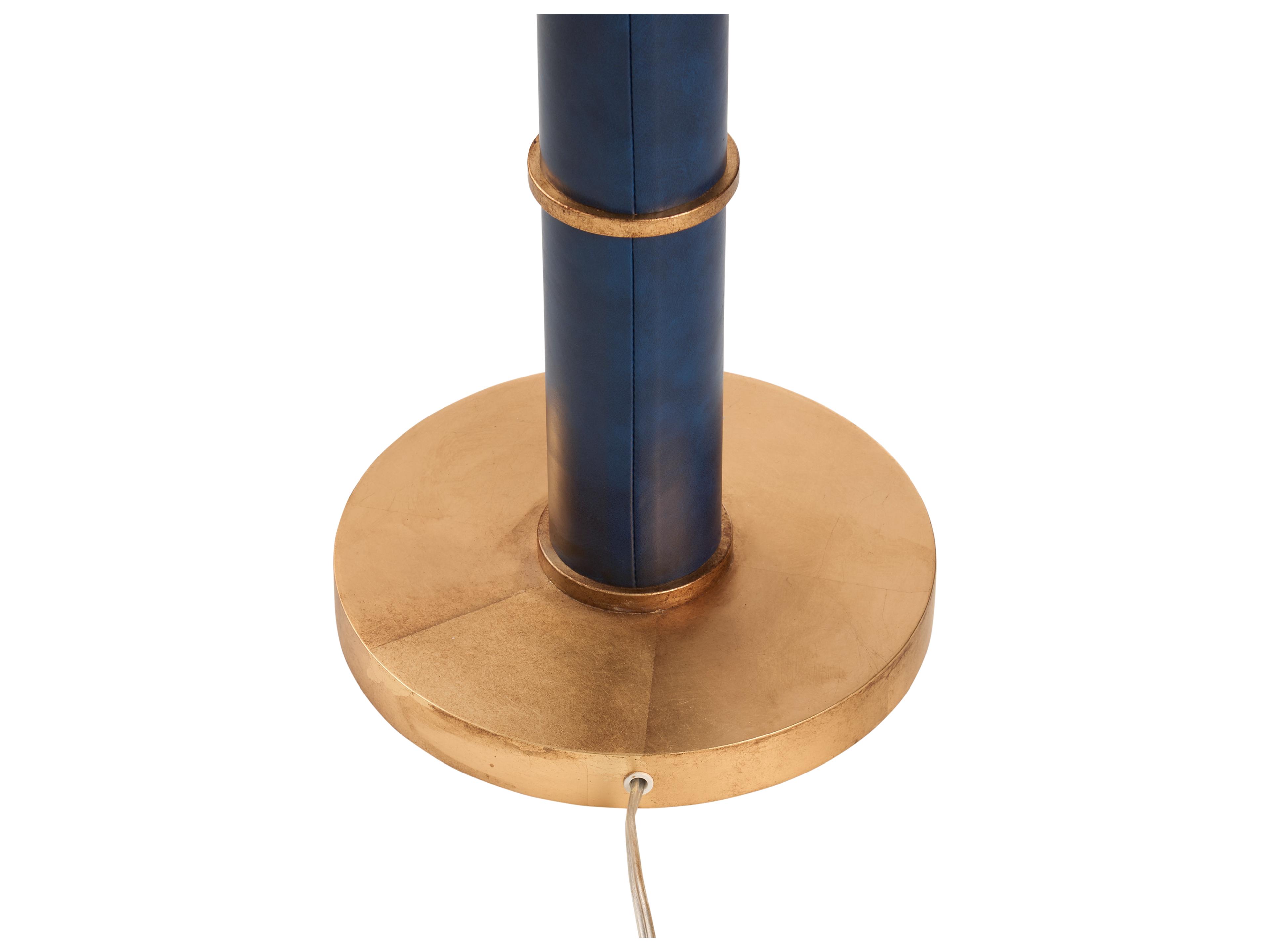 Chelsea House Lisa Kahn Blue Gold Leaf Floor Lamp