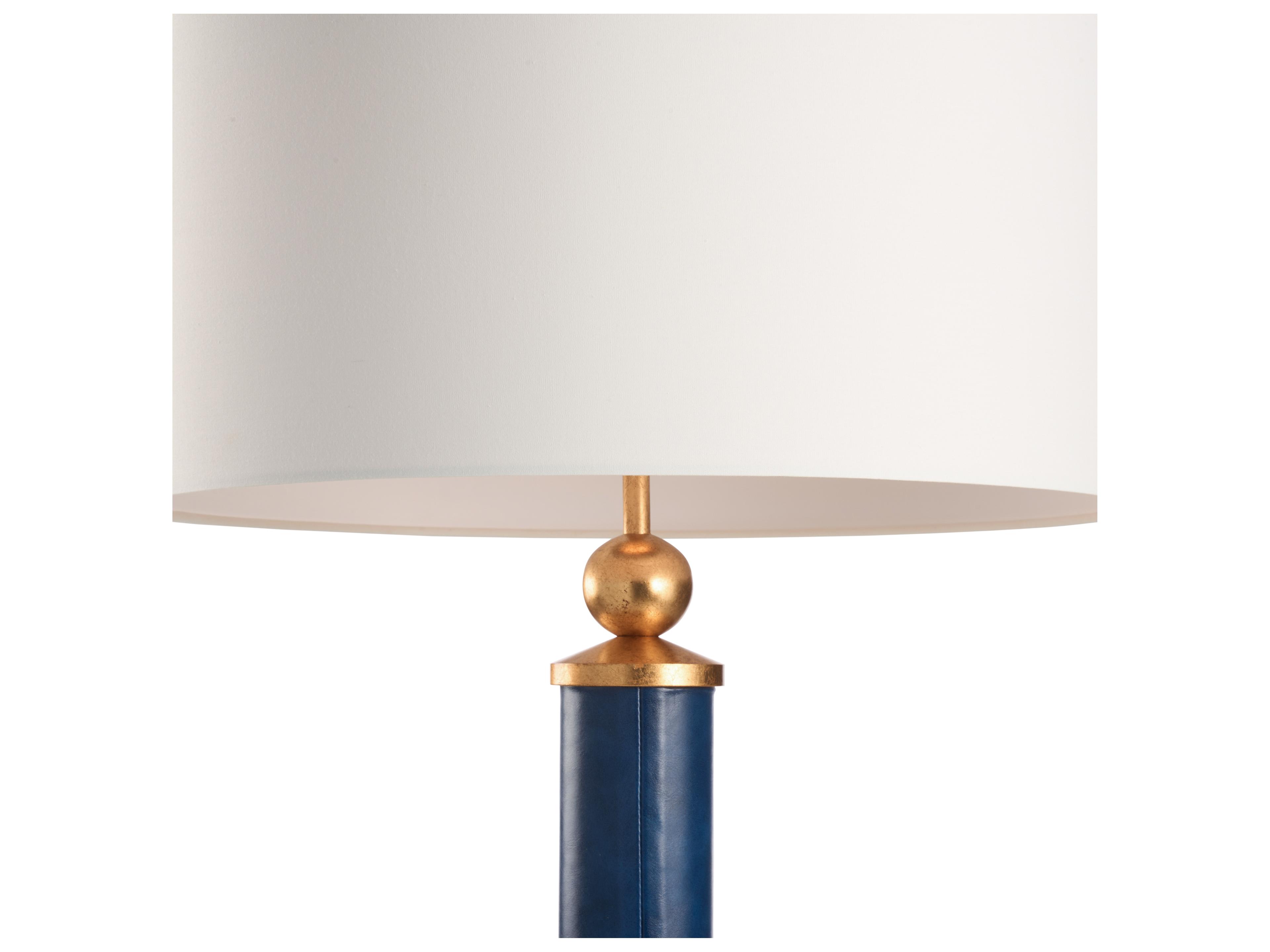 Chelsea House Lisa Kahn Blue Gold Leaf Floor Lamp