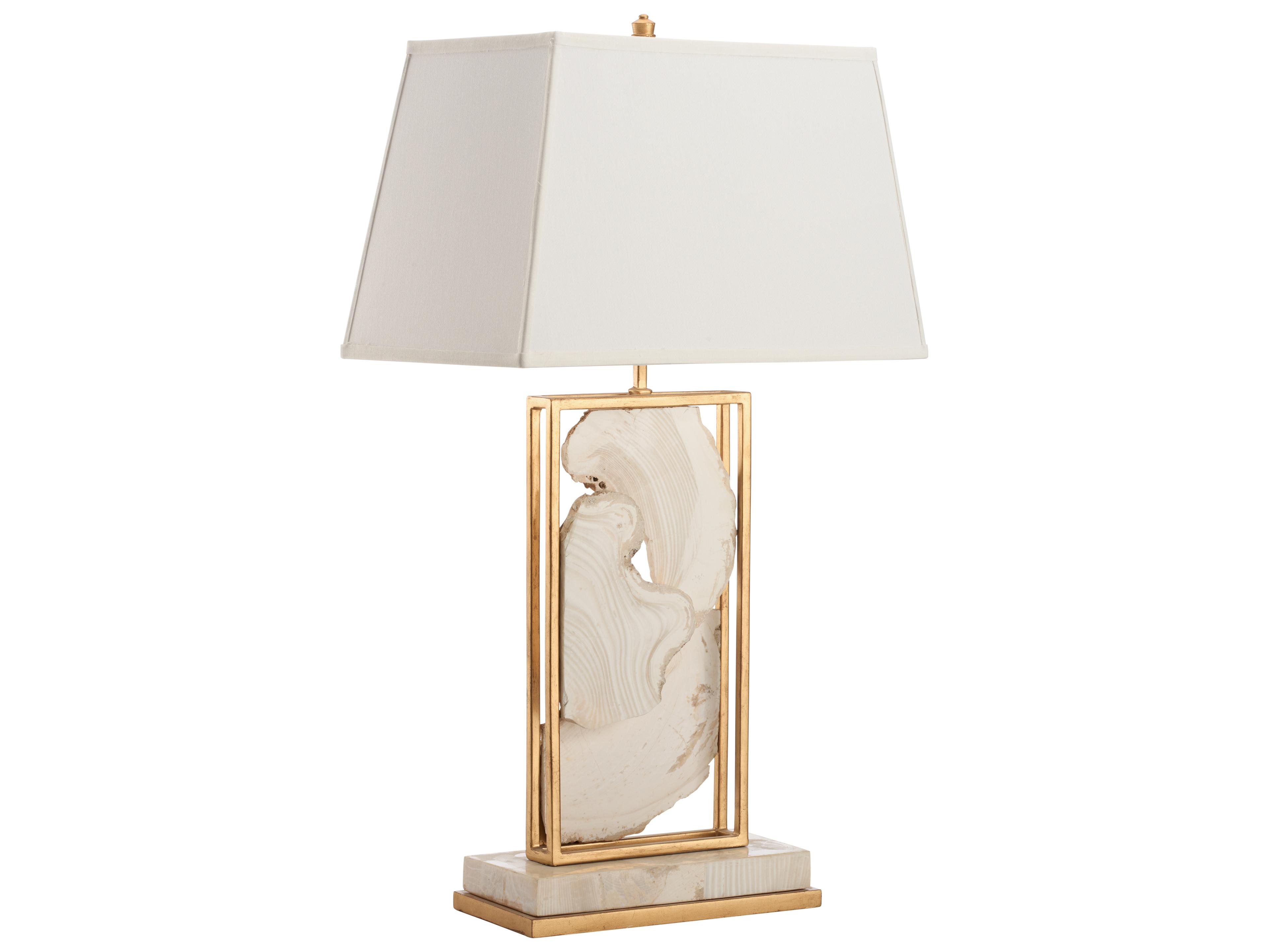 Chelsea House Natural White Gold Leaf Table Lamp