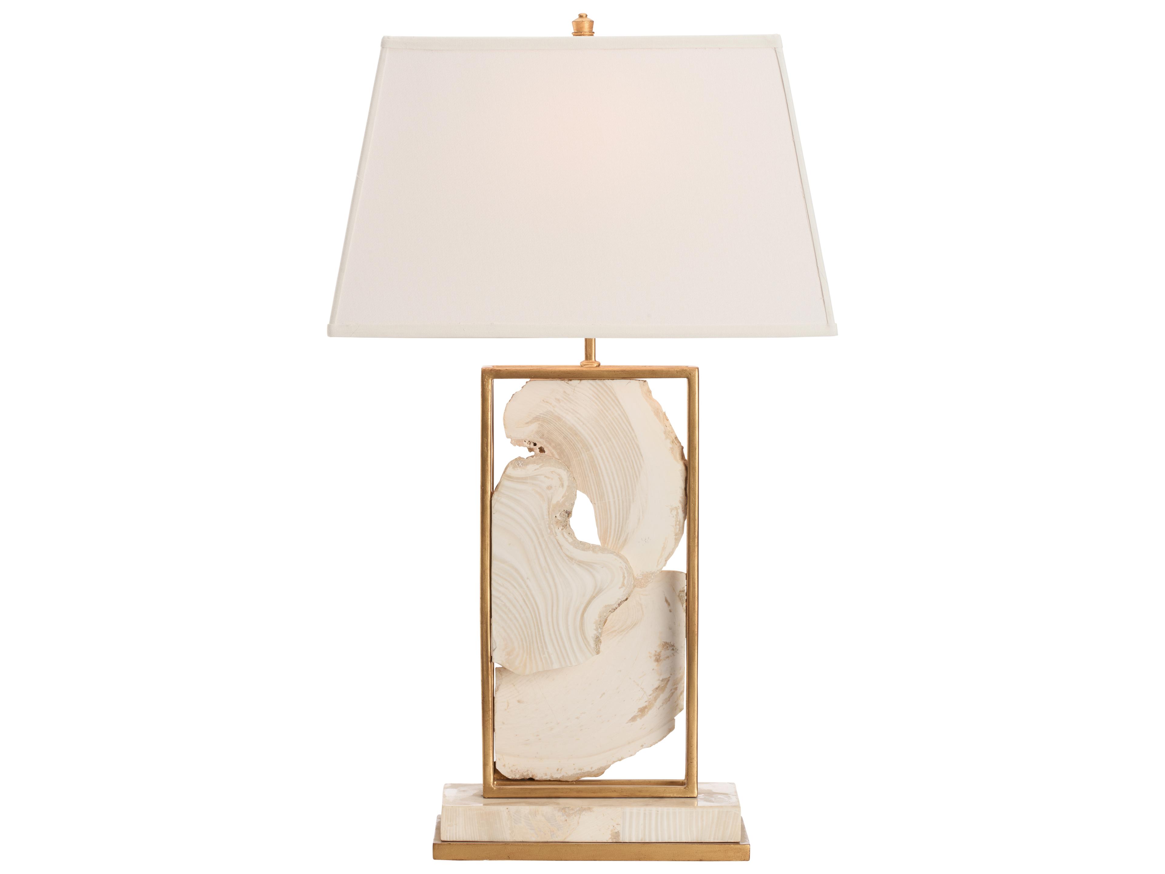 Chelsea House Natural White Gold Leaf Table Lamp