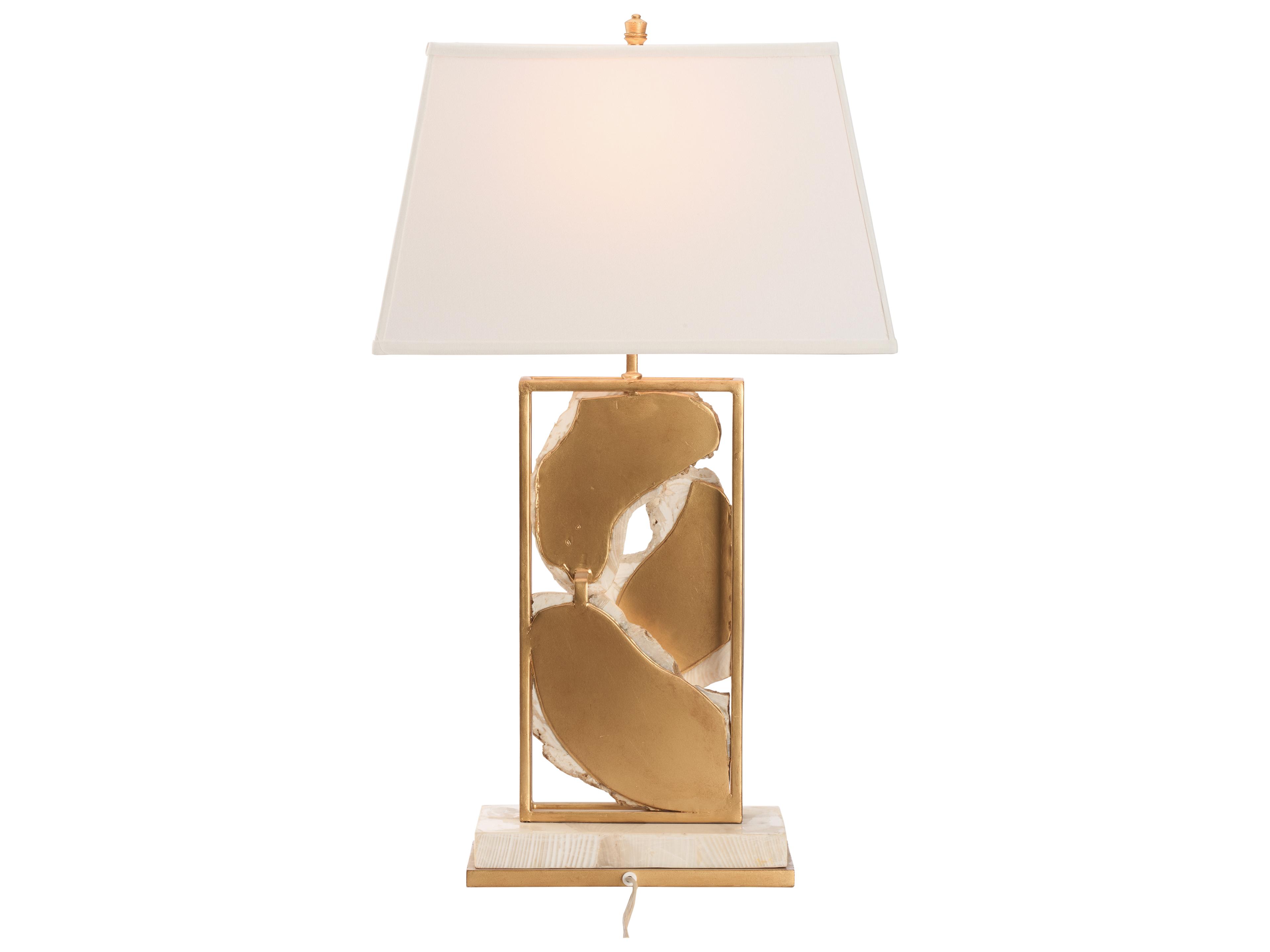 Chelsea House Natural White Gold Leaf Table Lamp