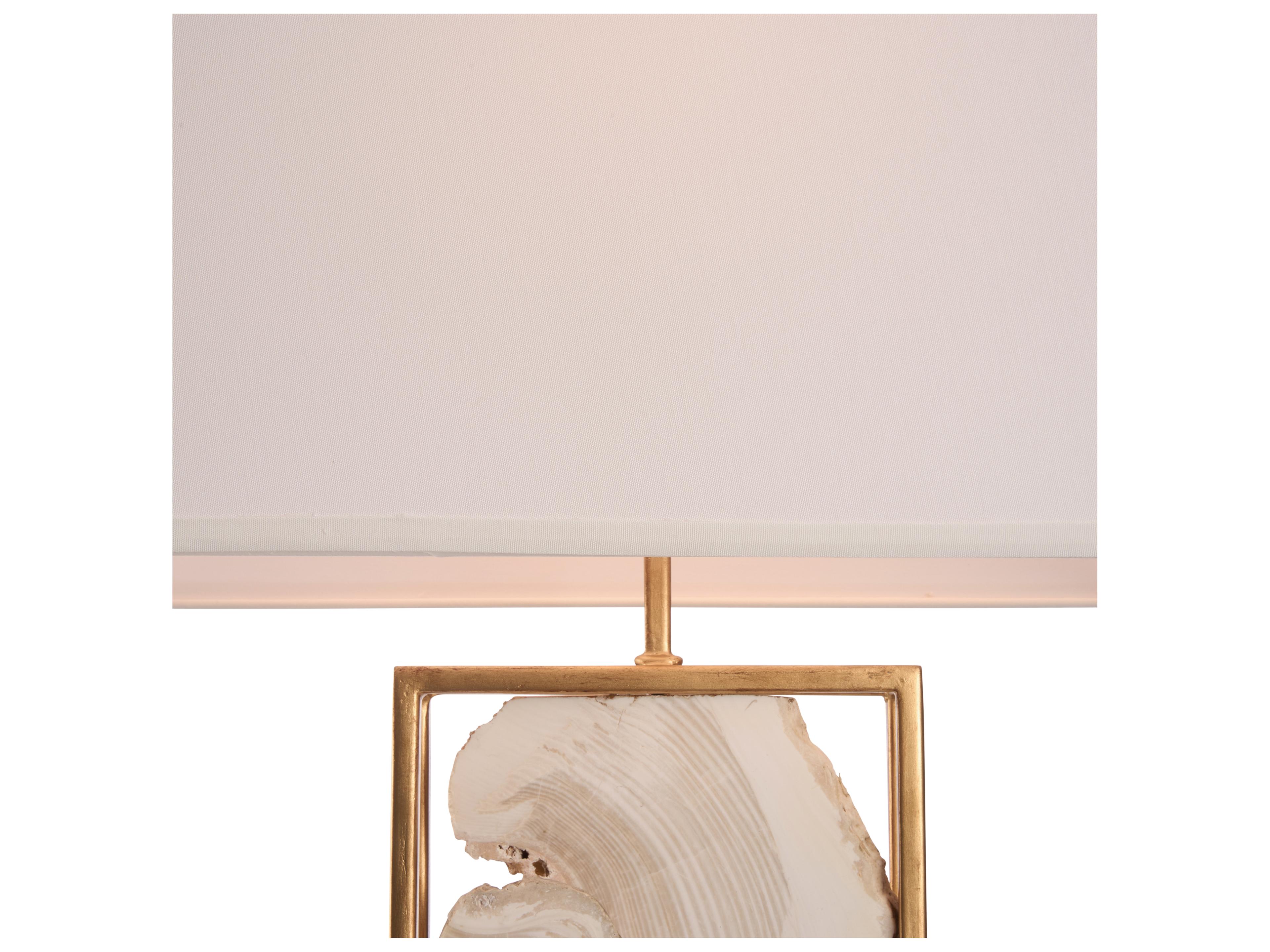 Chelsea House Natural White Gold Leaf Table Lamp