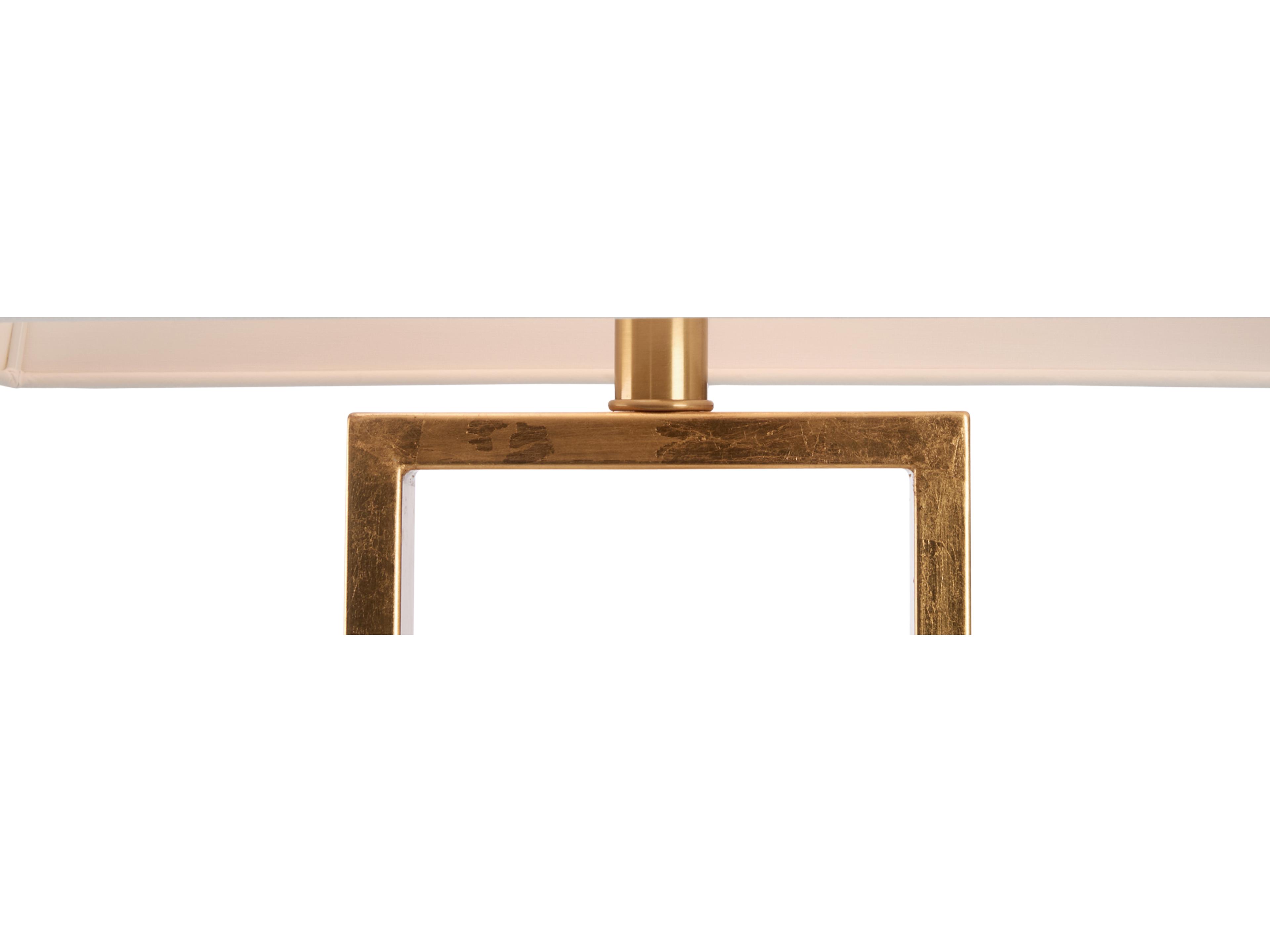 Chelsea House Antique Gold Leaf Matte White Glaze Brass Table Lamp