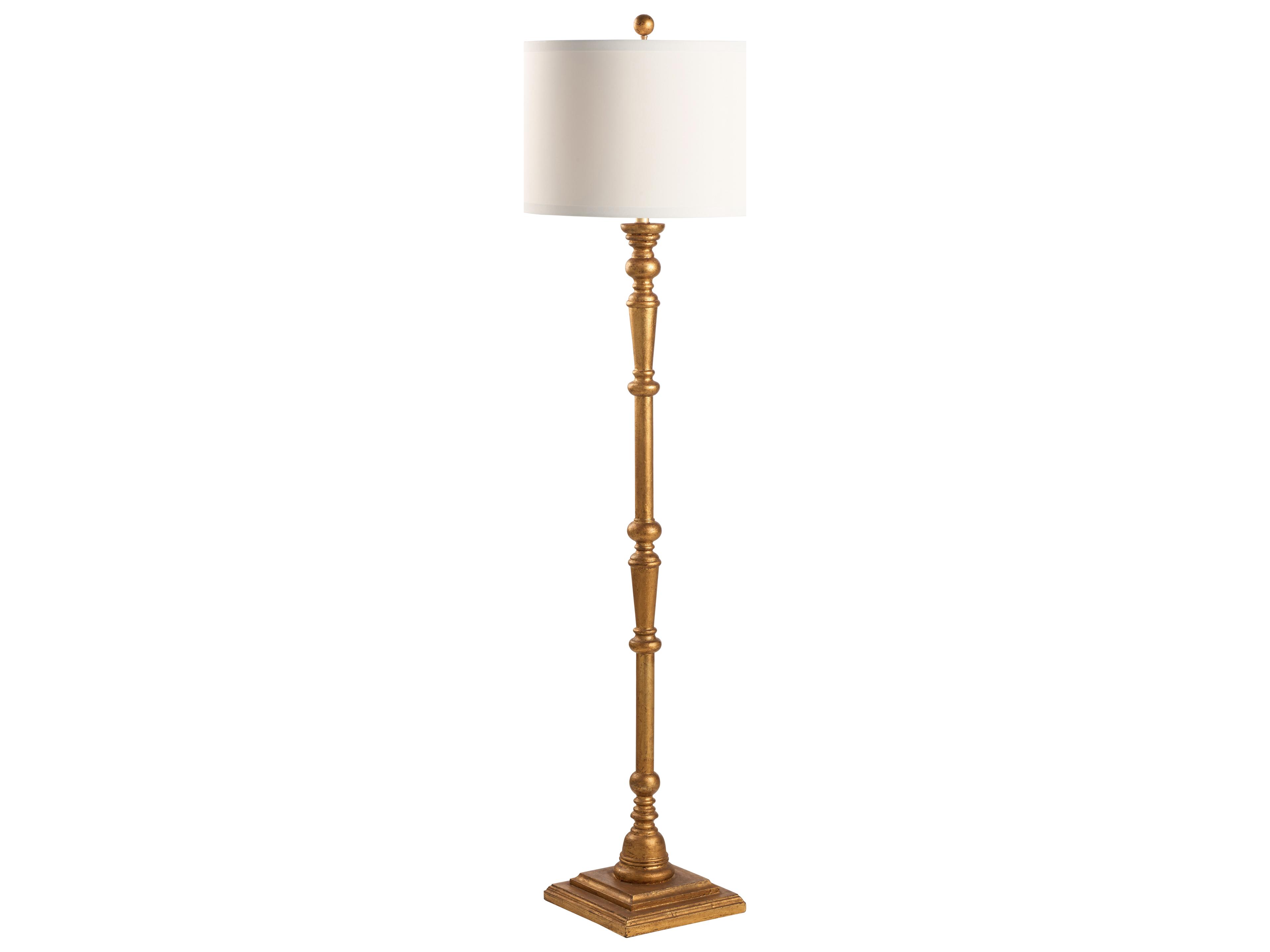 Town Square Aged Gold Floor Lamp
