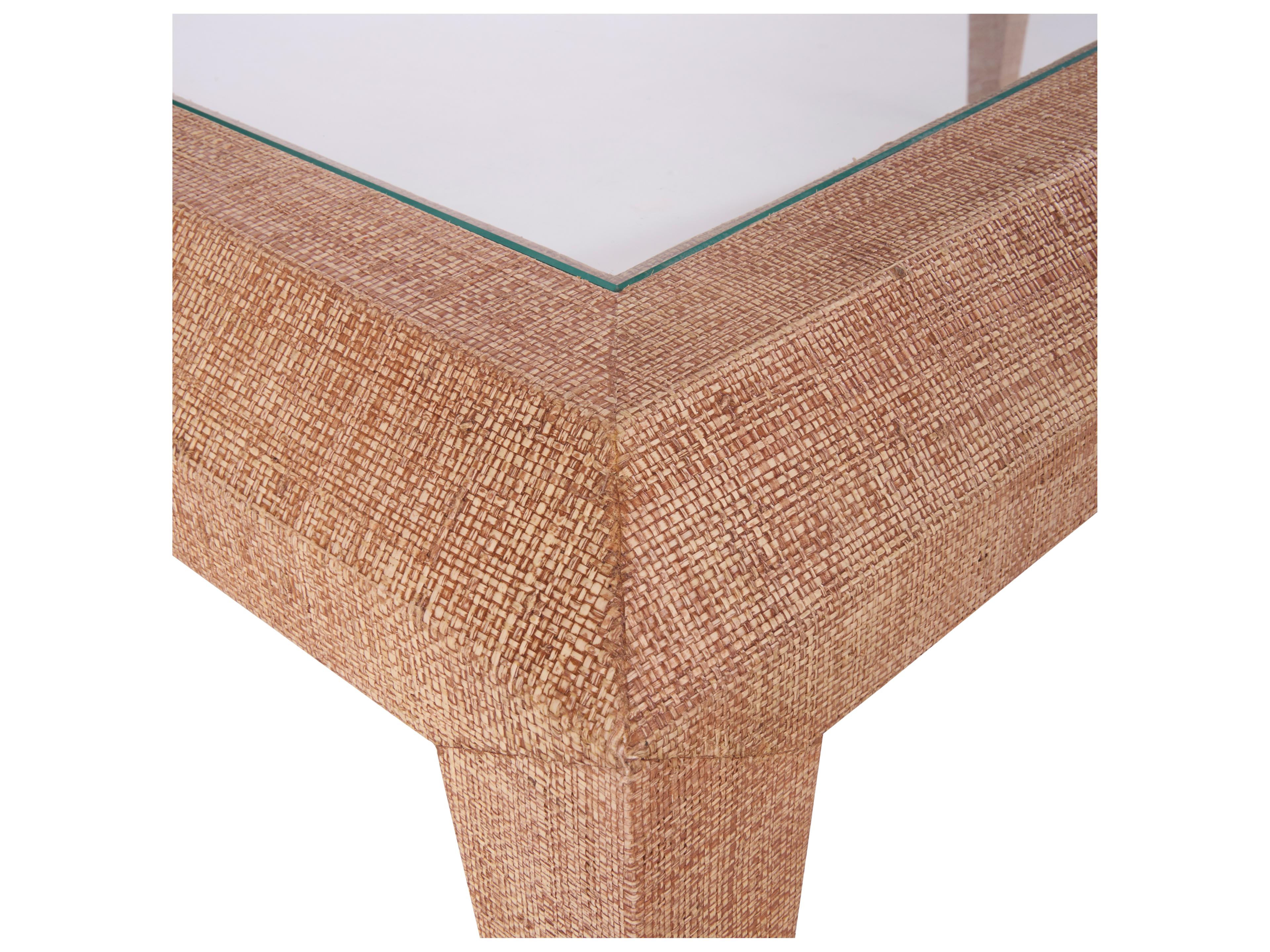 Chelsea House Rectangular Glass Brown Coffee Table