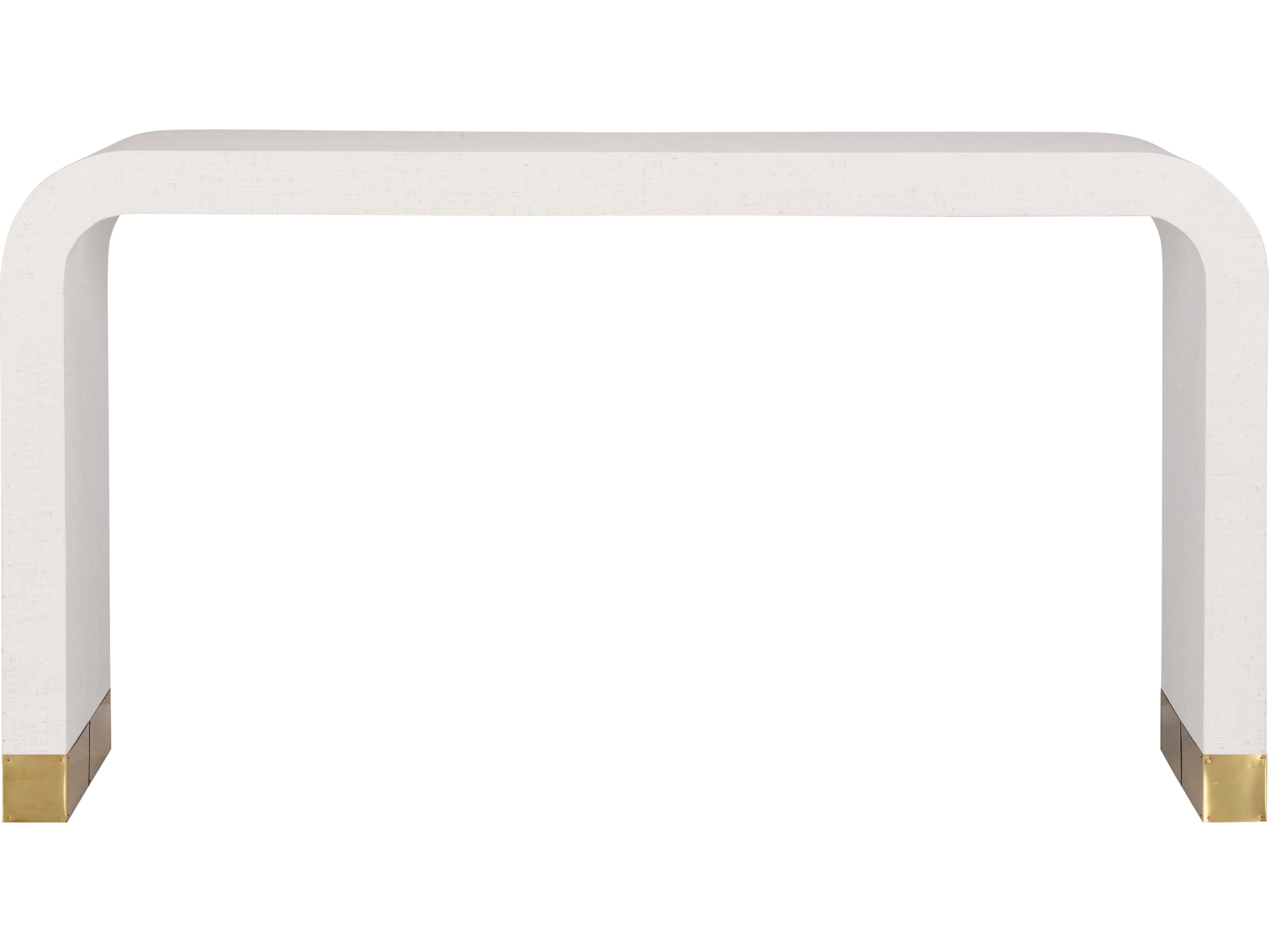 Chelsea House Jamie Merida Rectangular Wood White Cream Console Table