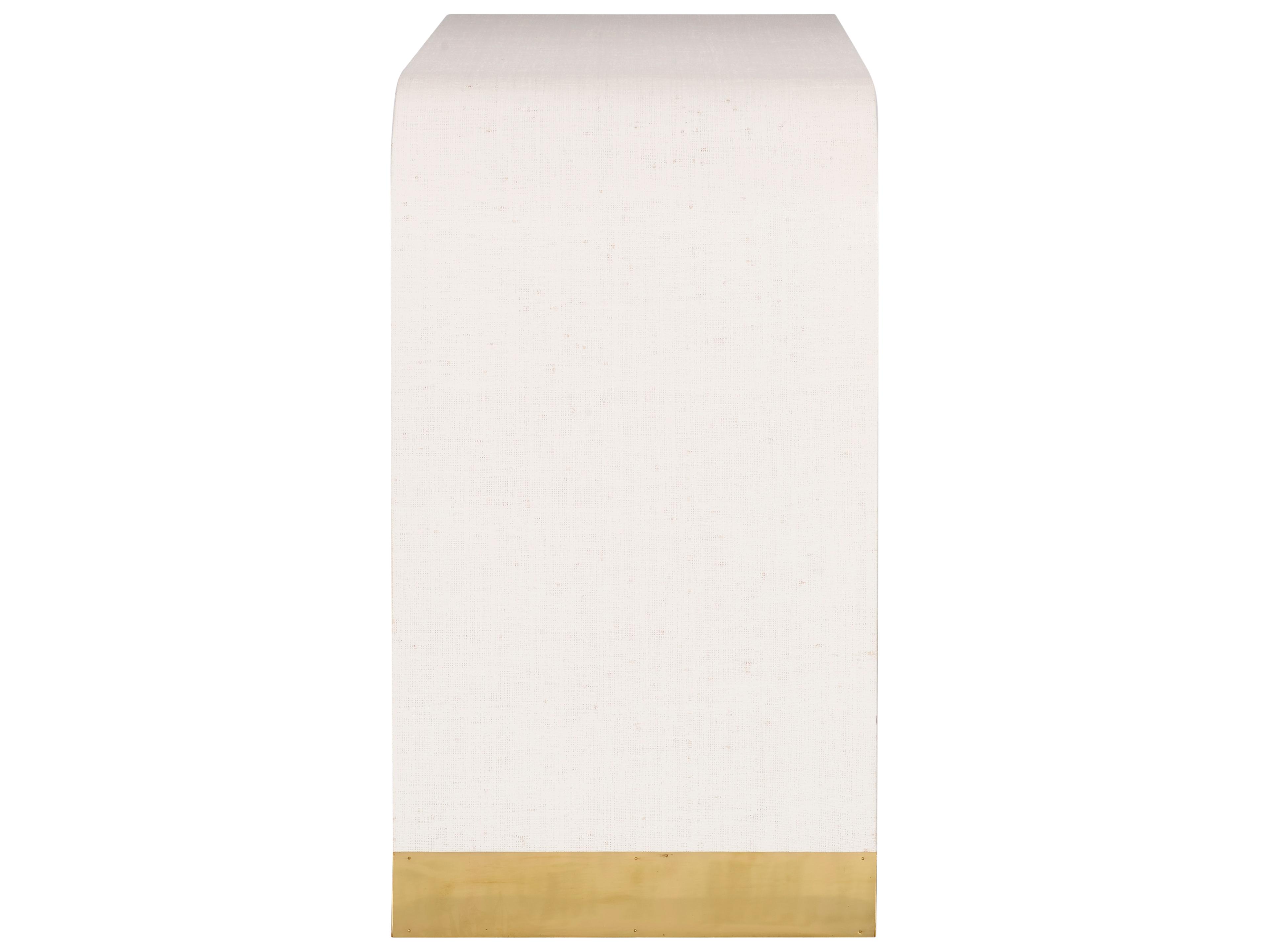 Chelsea House Jamie Merida Rectangular Wood White Cream Console Table