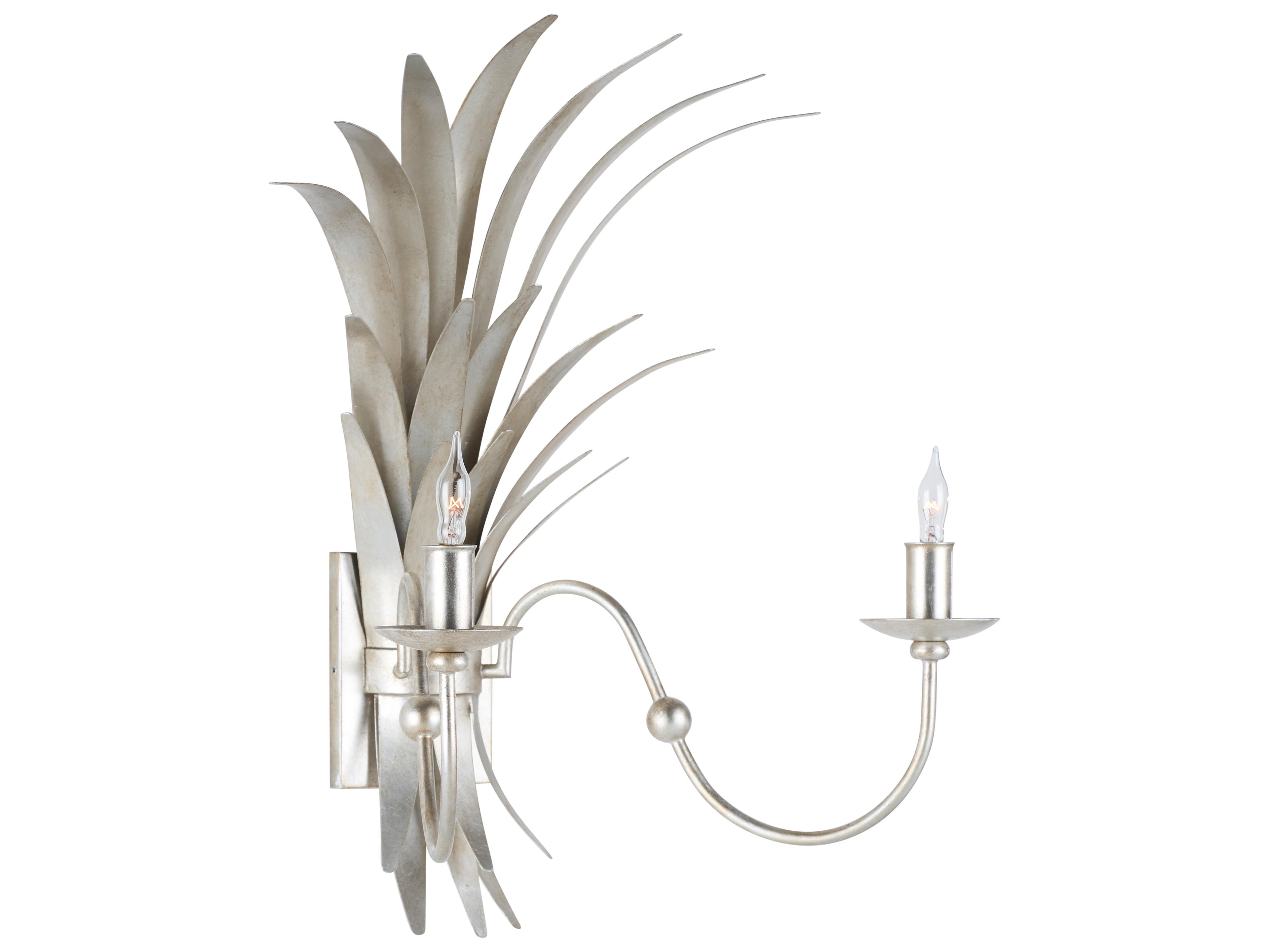 2-Light Silver Traditional Wall Sconce