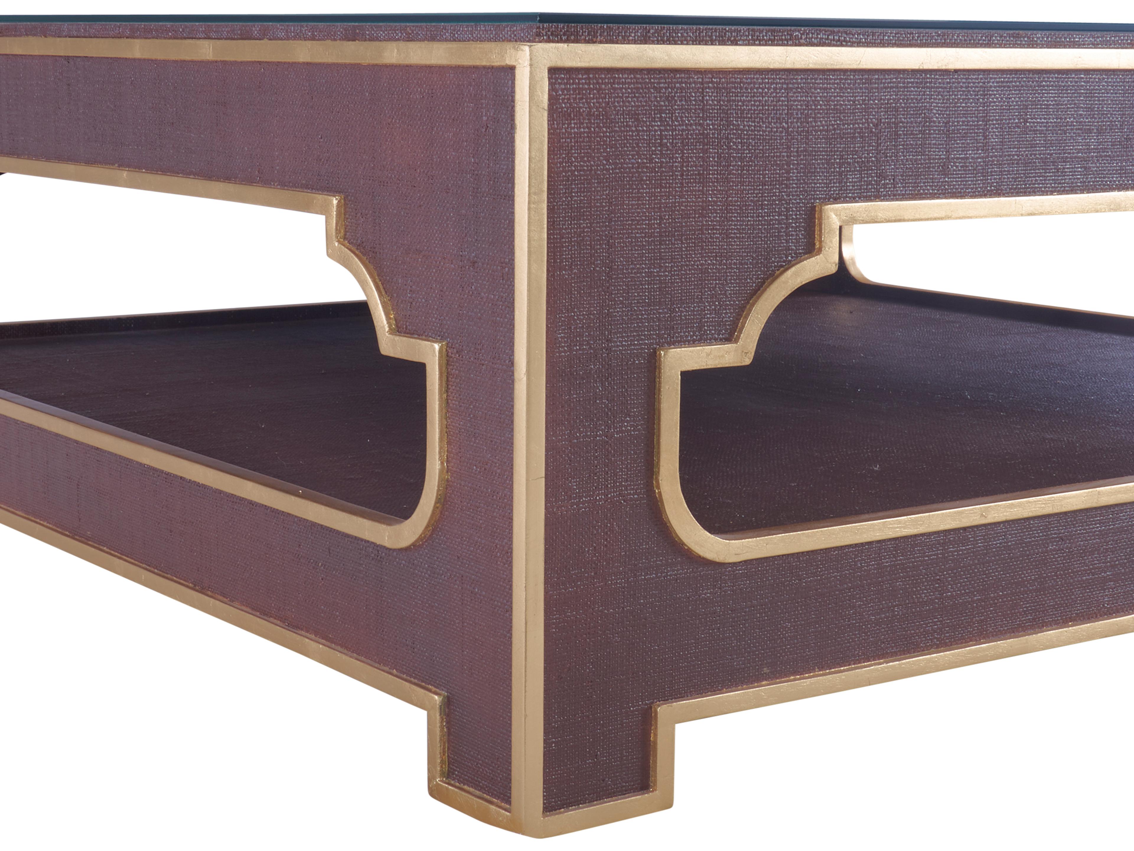 Chelsea House Jamie Merida Square Glass Brown Coffee Table