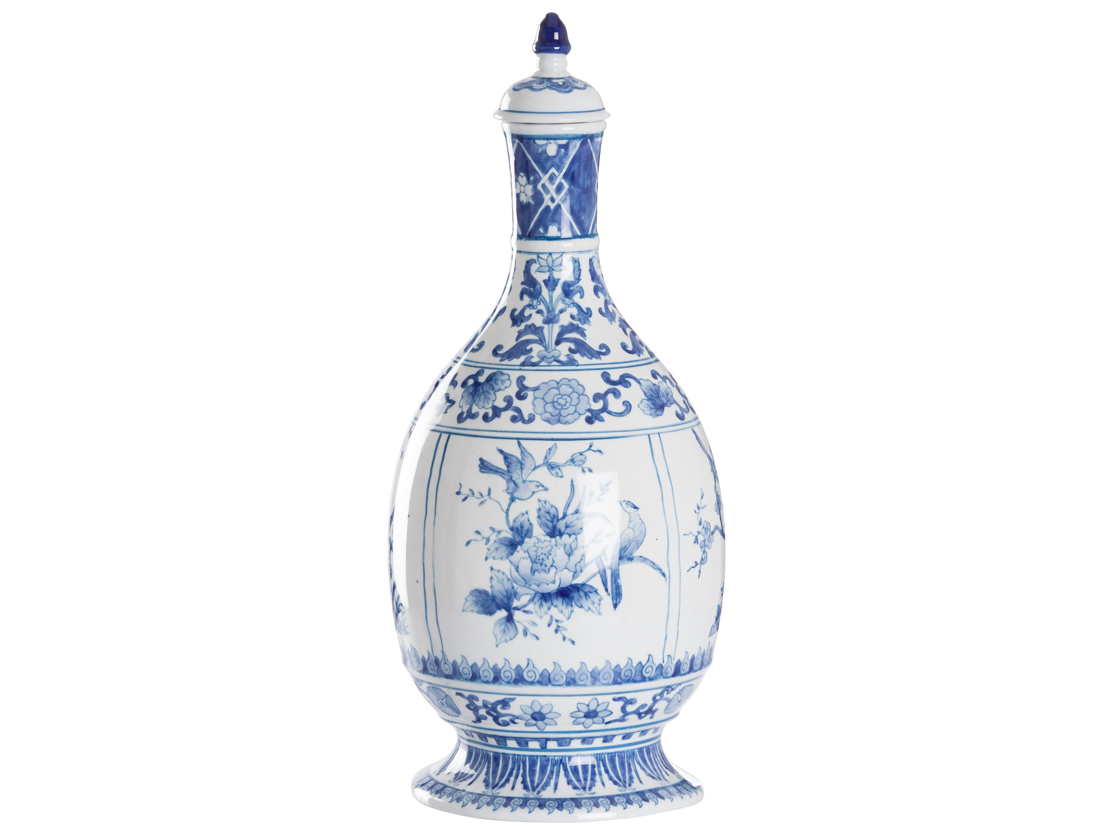 Chelsea House Blue White Glaze Vase