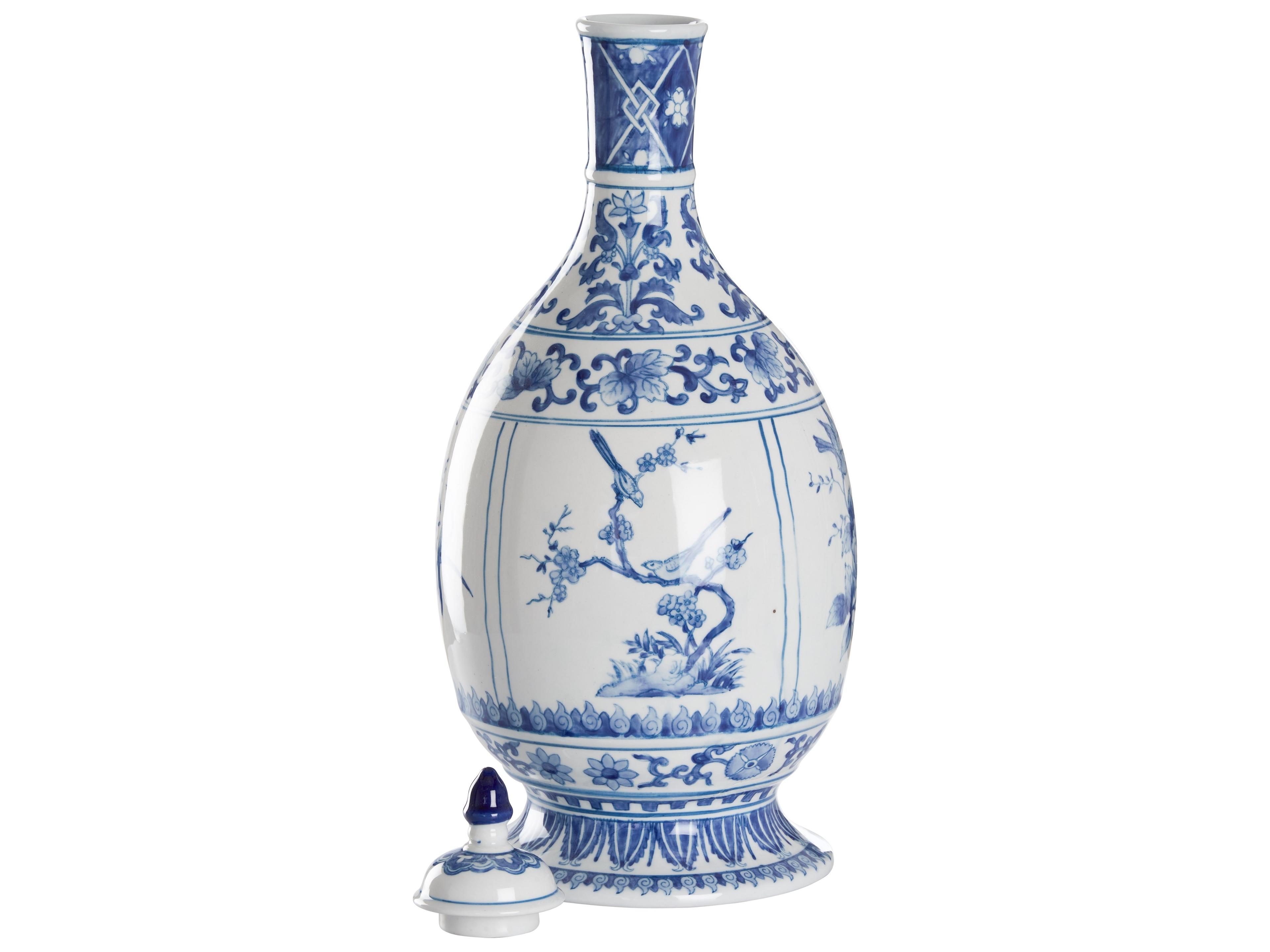 Chelsea House Blue White Glaze Vase