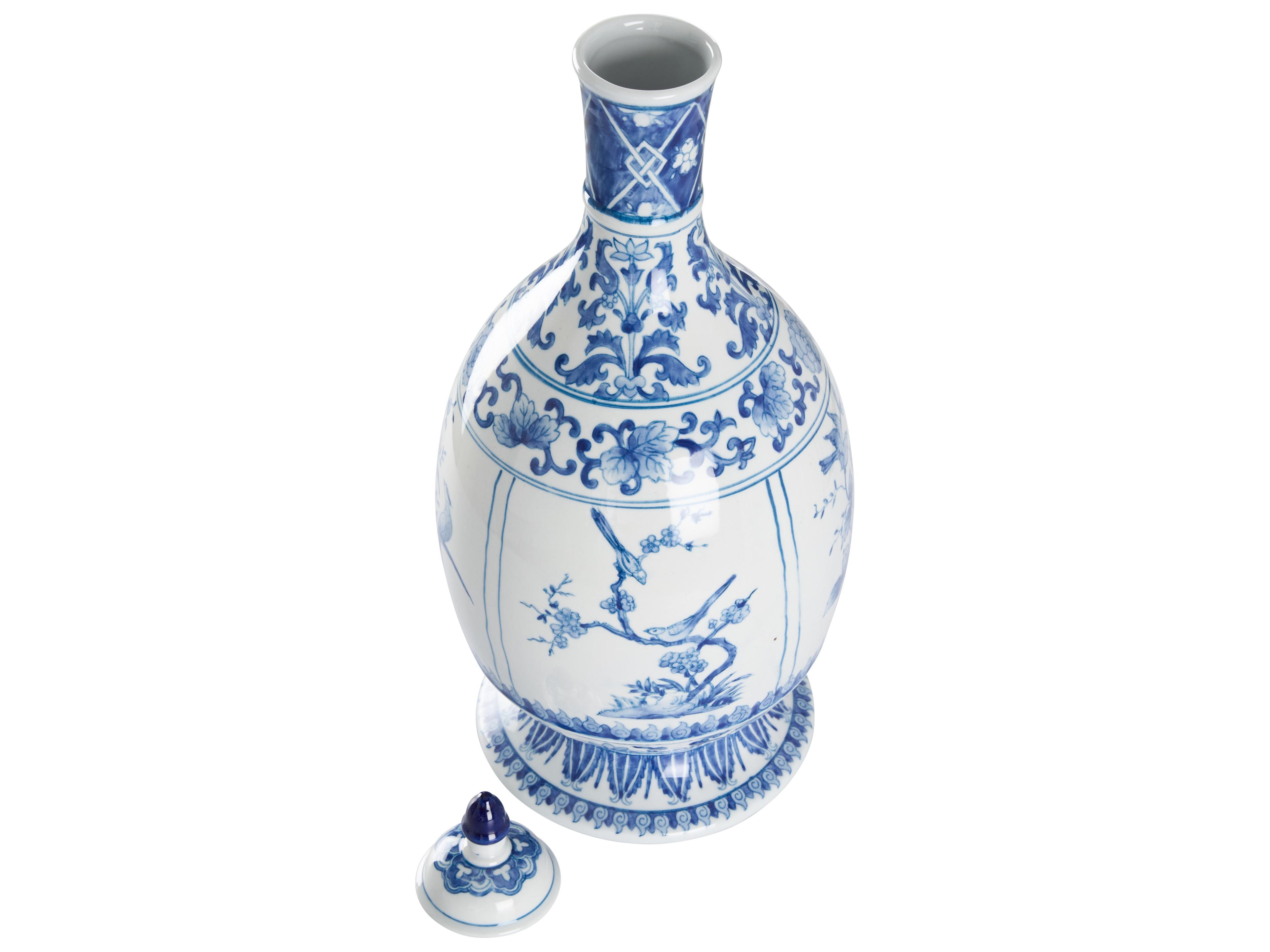 Chelsea House Blue White Glaze Vase