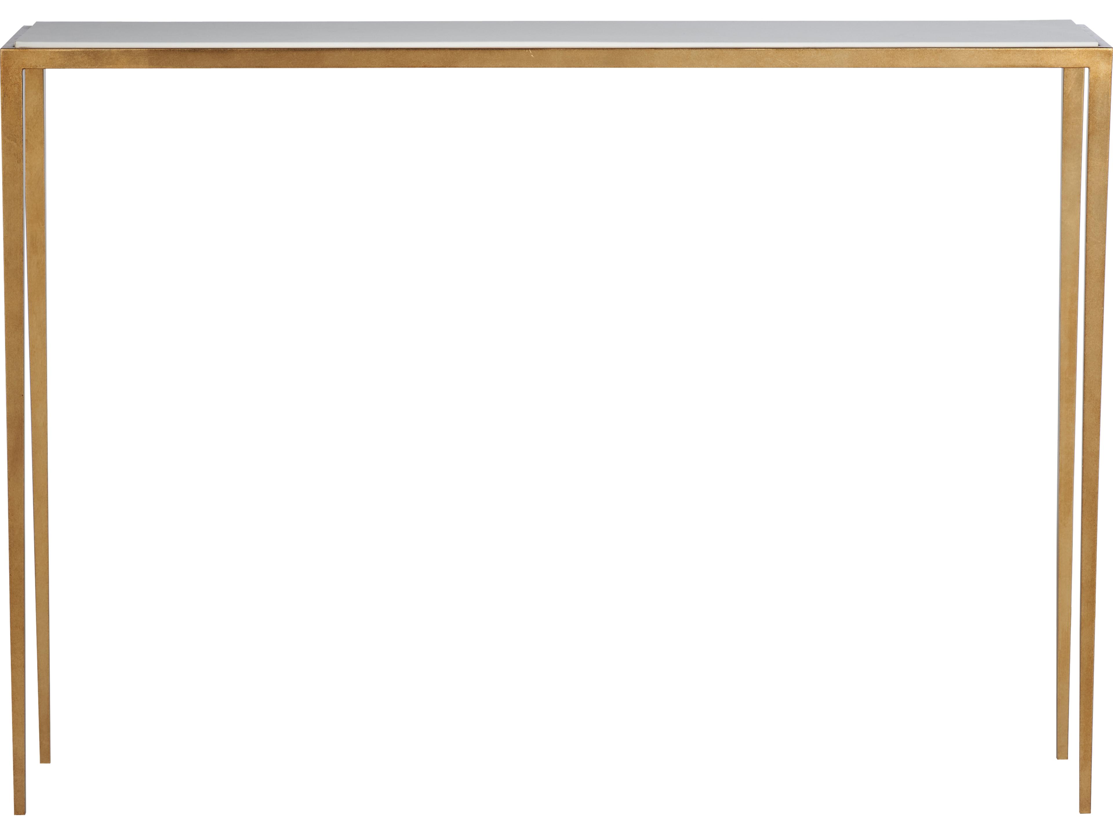 Chelsea House Jamie Merida Rectangular Glass Gold Console Table