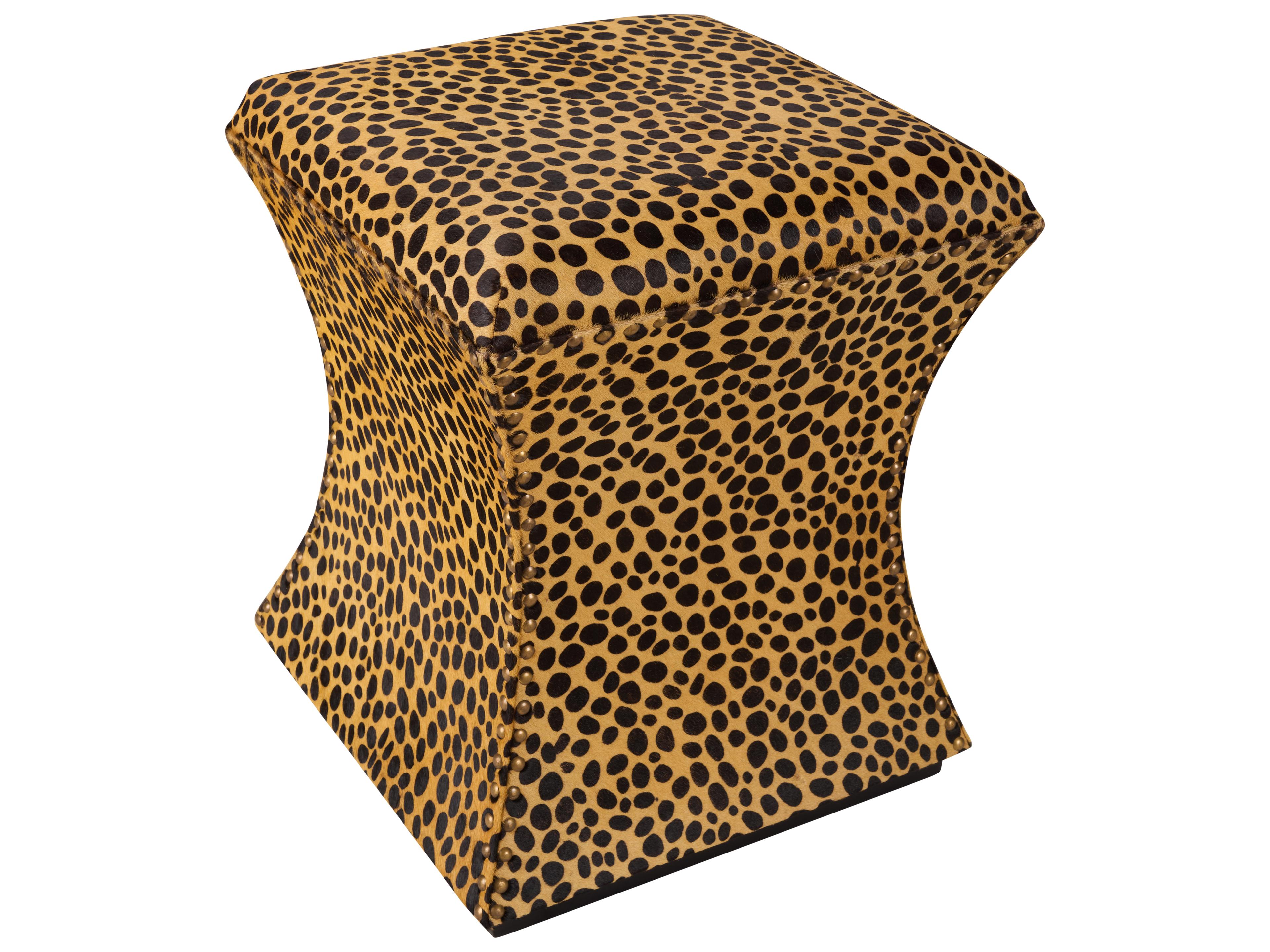 Chelsea House Orange Gold Upholstered Accent Stool