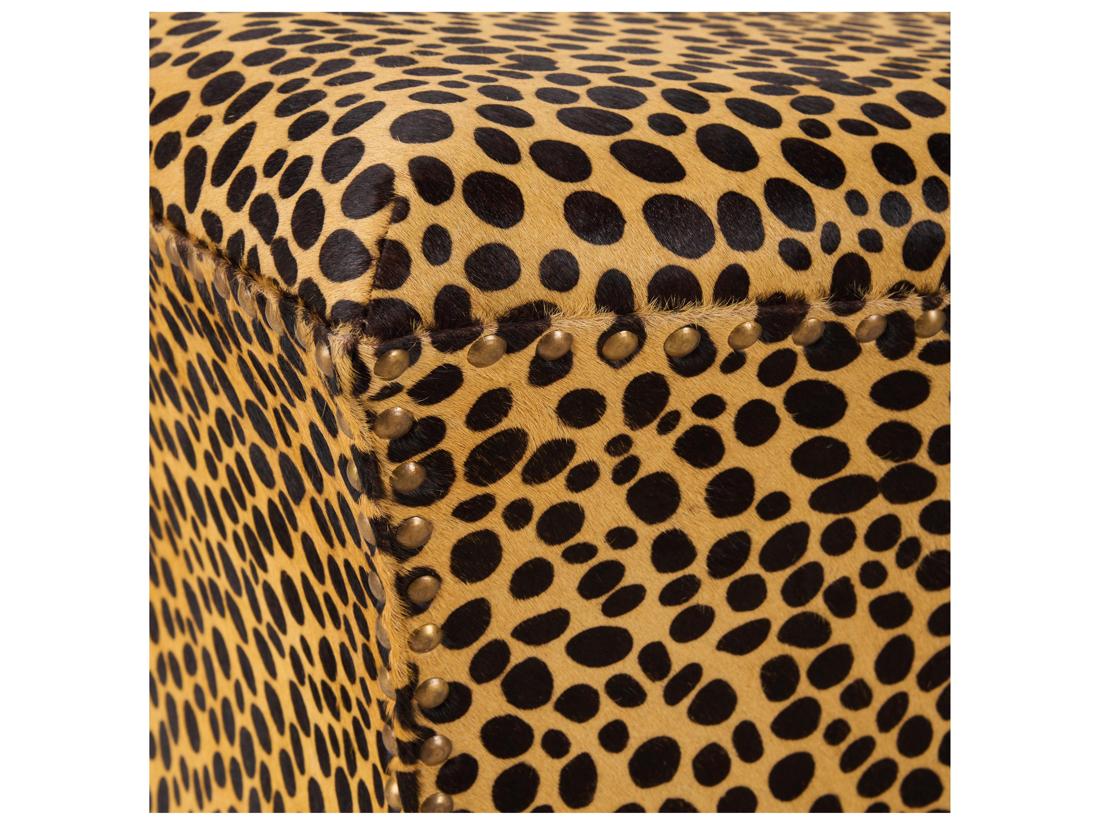 Chelsea House Orange Gold Upholstered Accent Stool