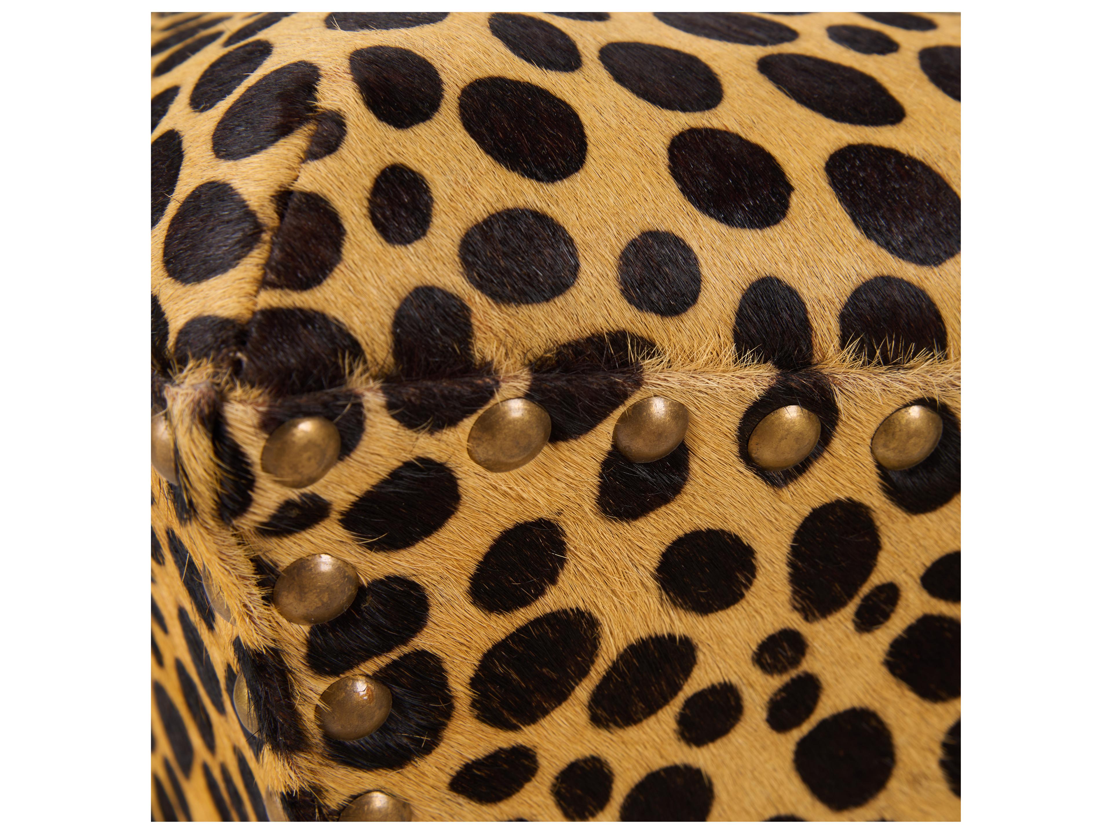 Chelsea House Orange Gold Upholstered Accent Stool