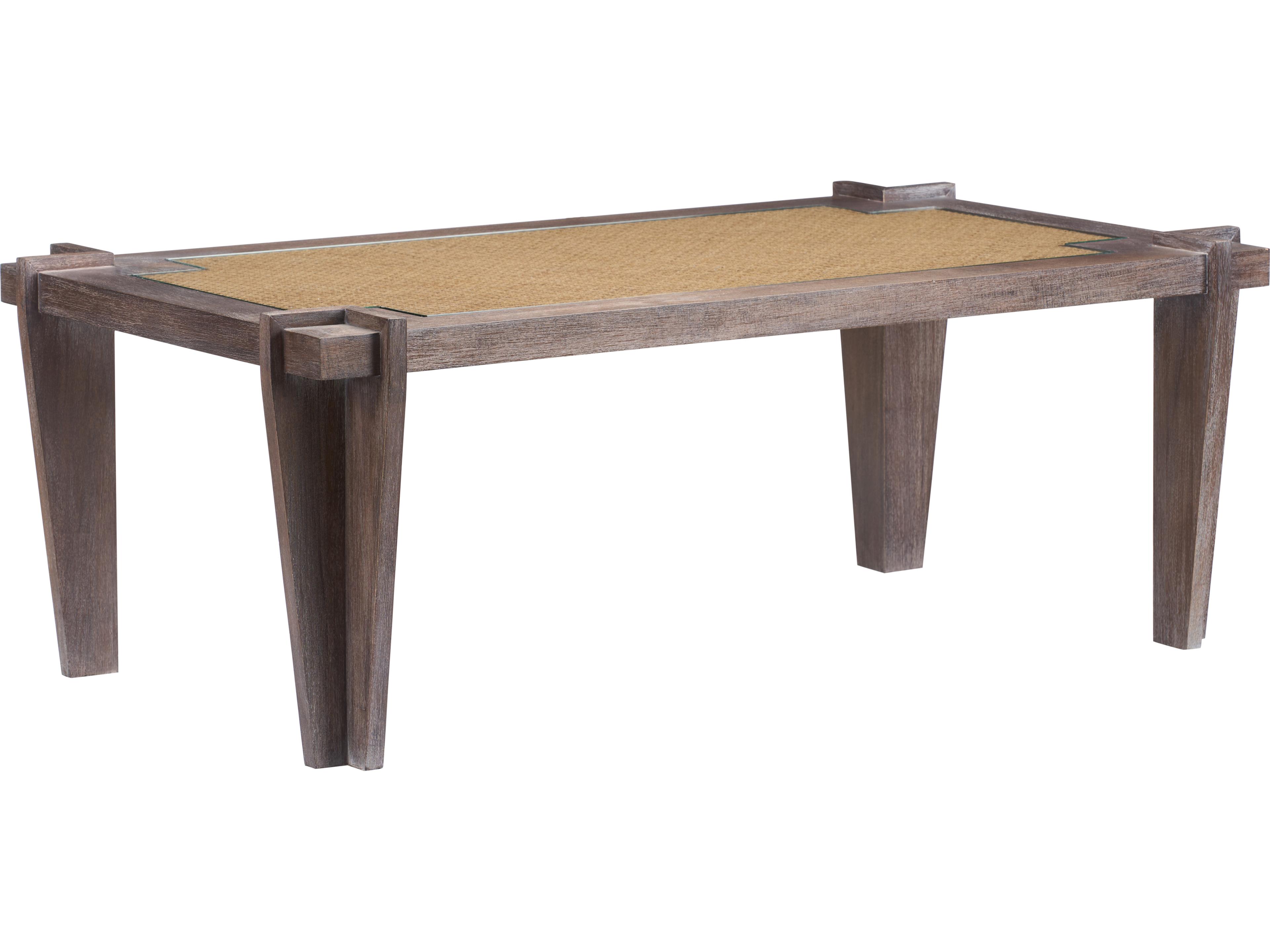 Rectangular Rattan Brown Coffee Table