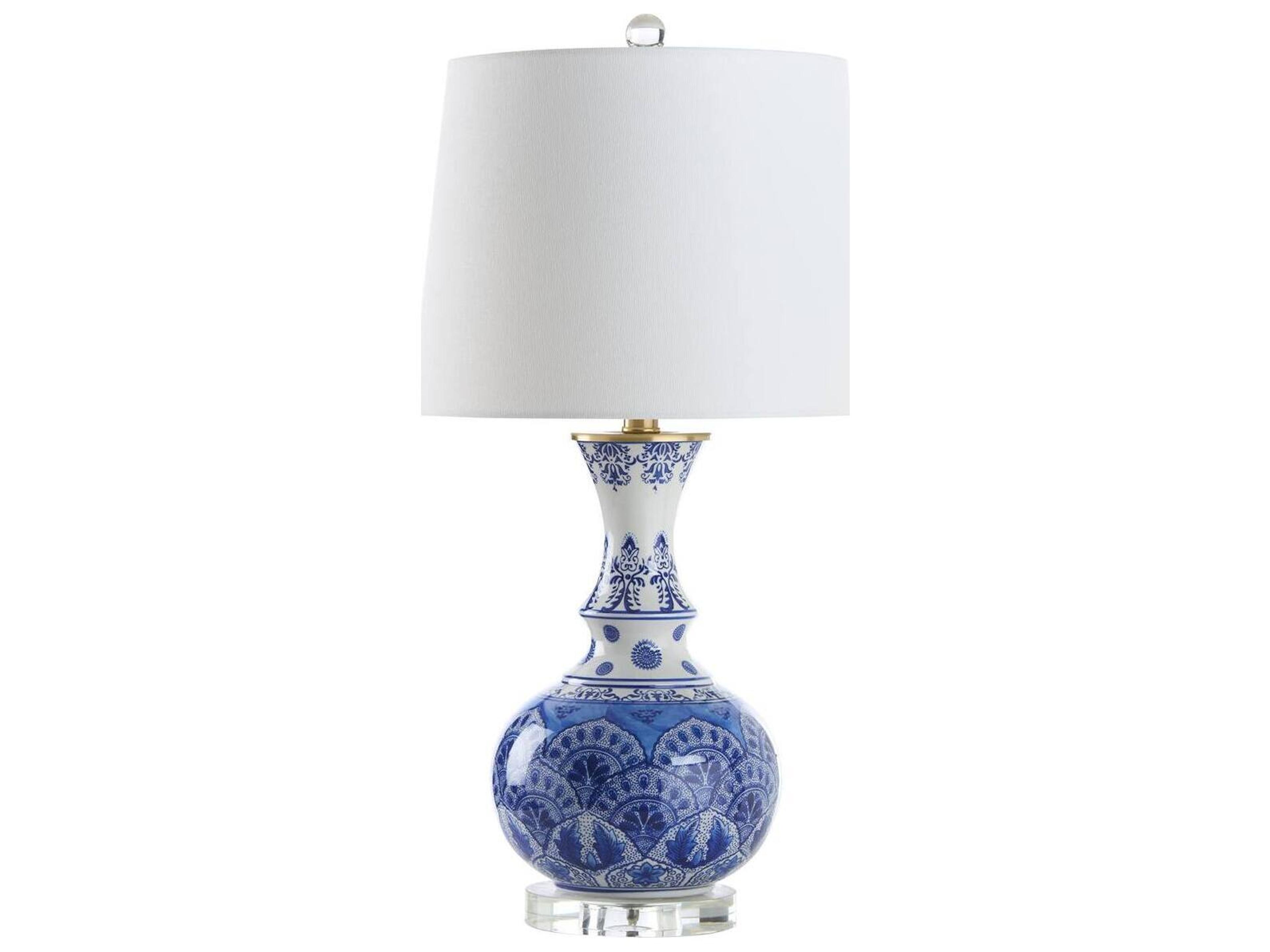 Chelsea House Town Square Blue Linen Traditional Table Lamp