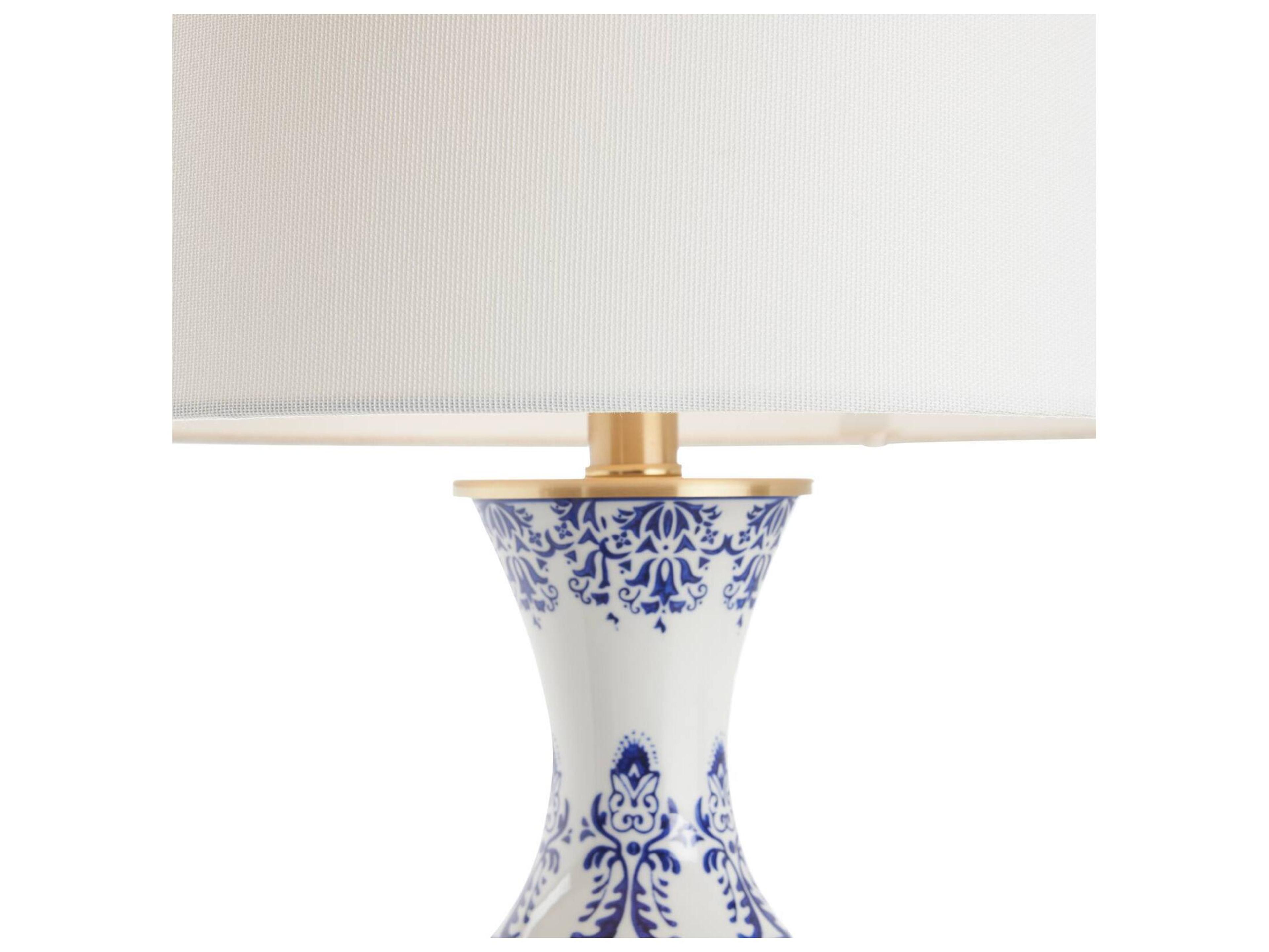 Chelsea House Town Square Blue Linen Traditional Table Lamp