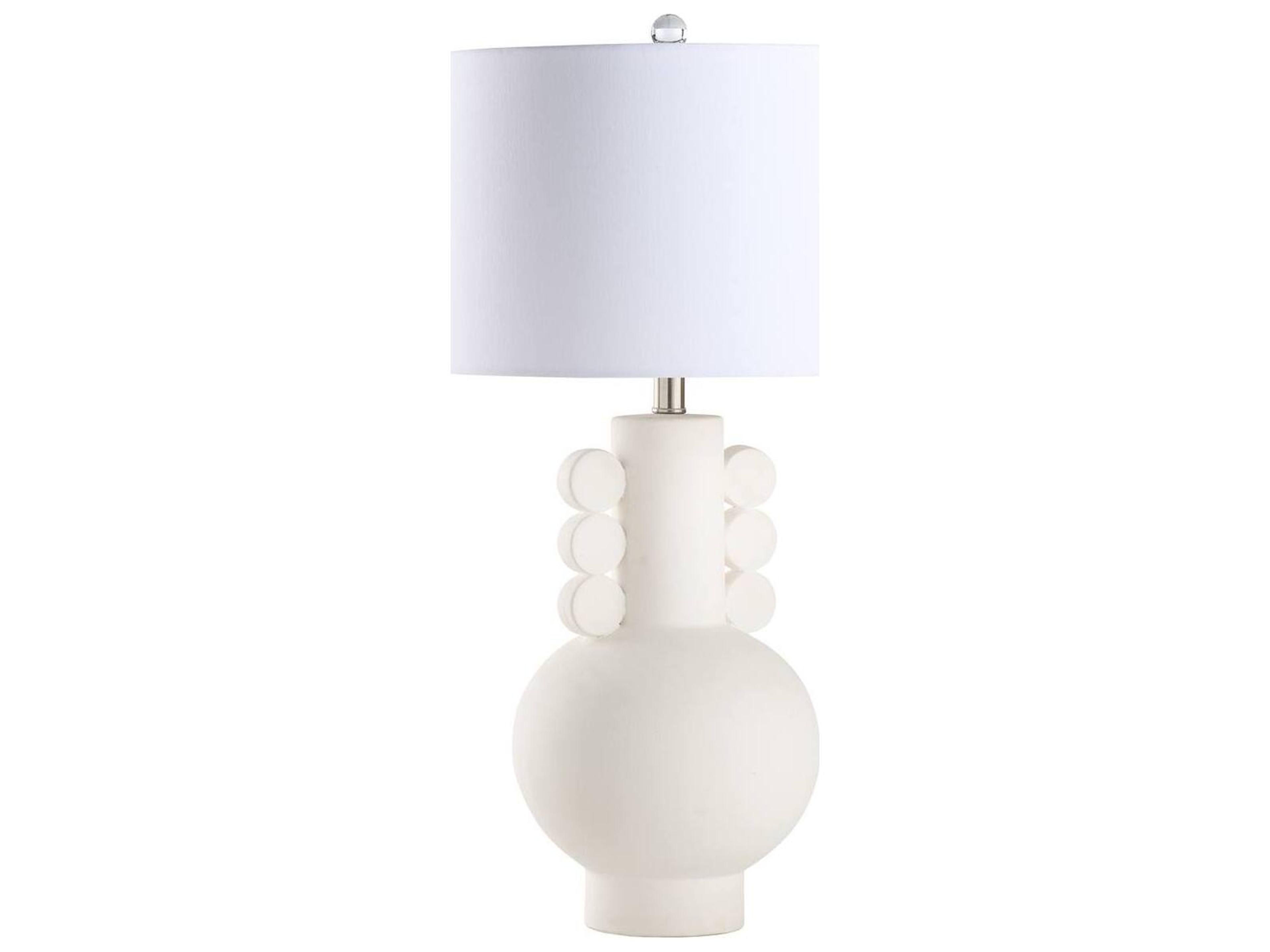Chelsea House Town Square White Cream Linen Table Lamp