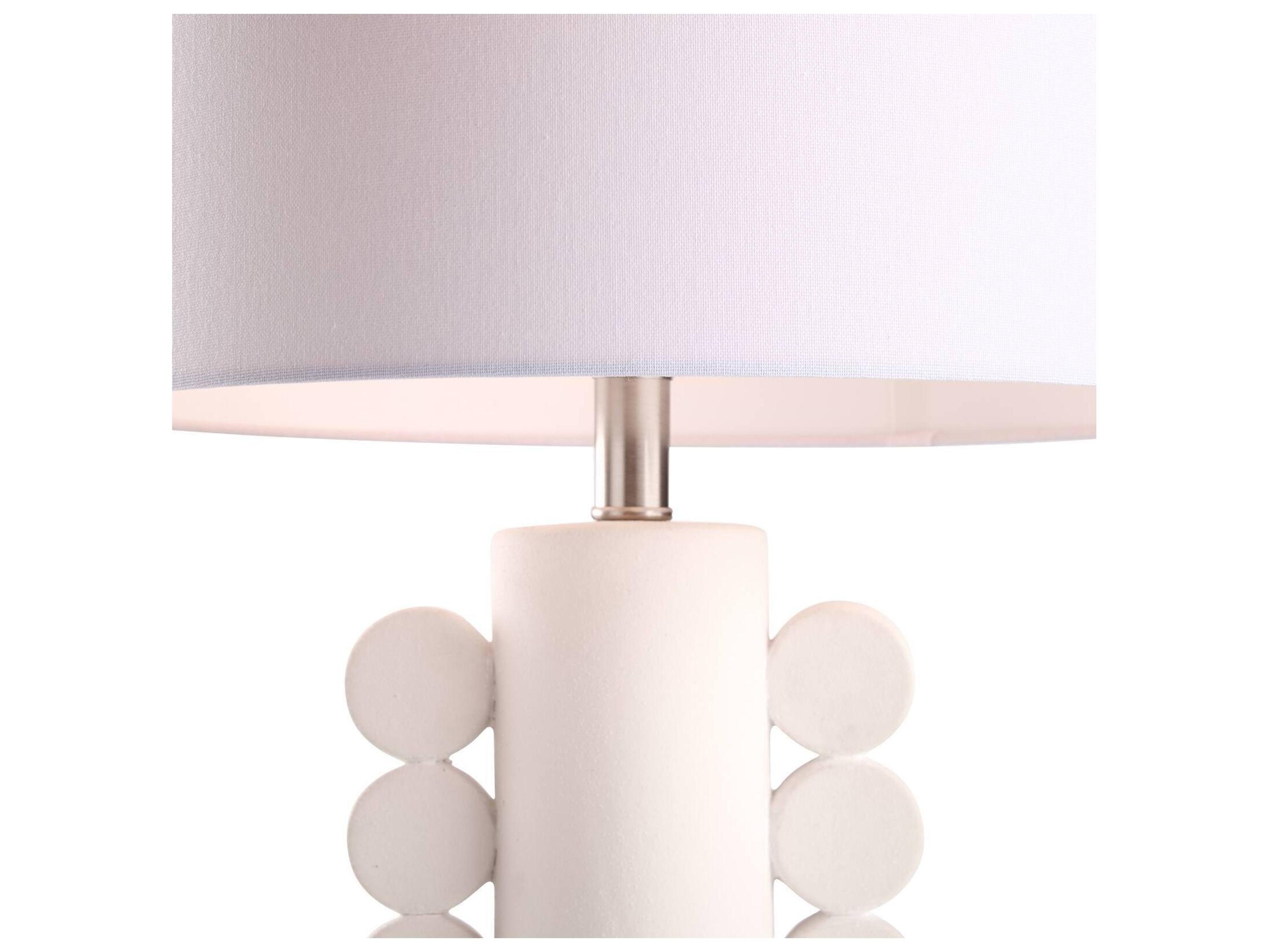 Chelsea House Town Square White Cream Linen Table Lamp