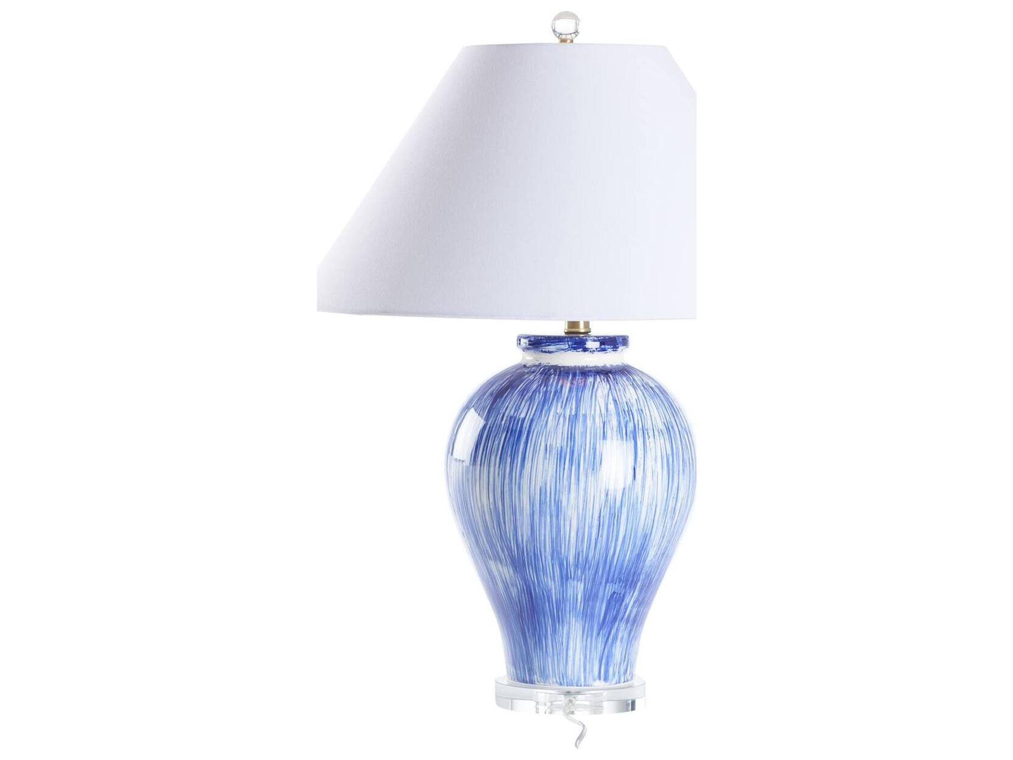 Chelsea House Town Square Blue Linen Table Lamp
