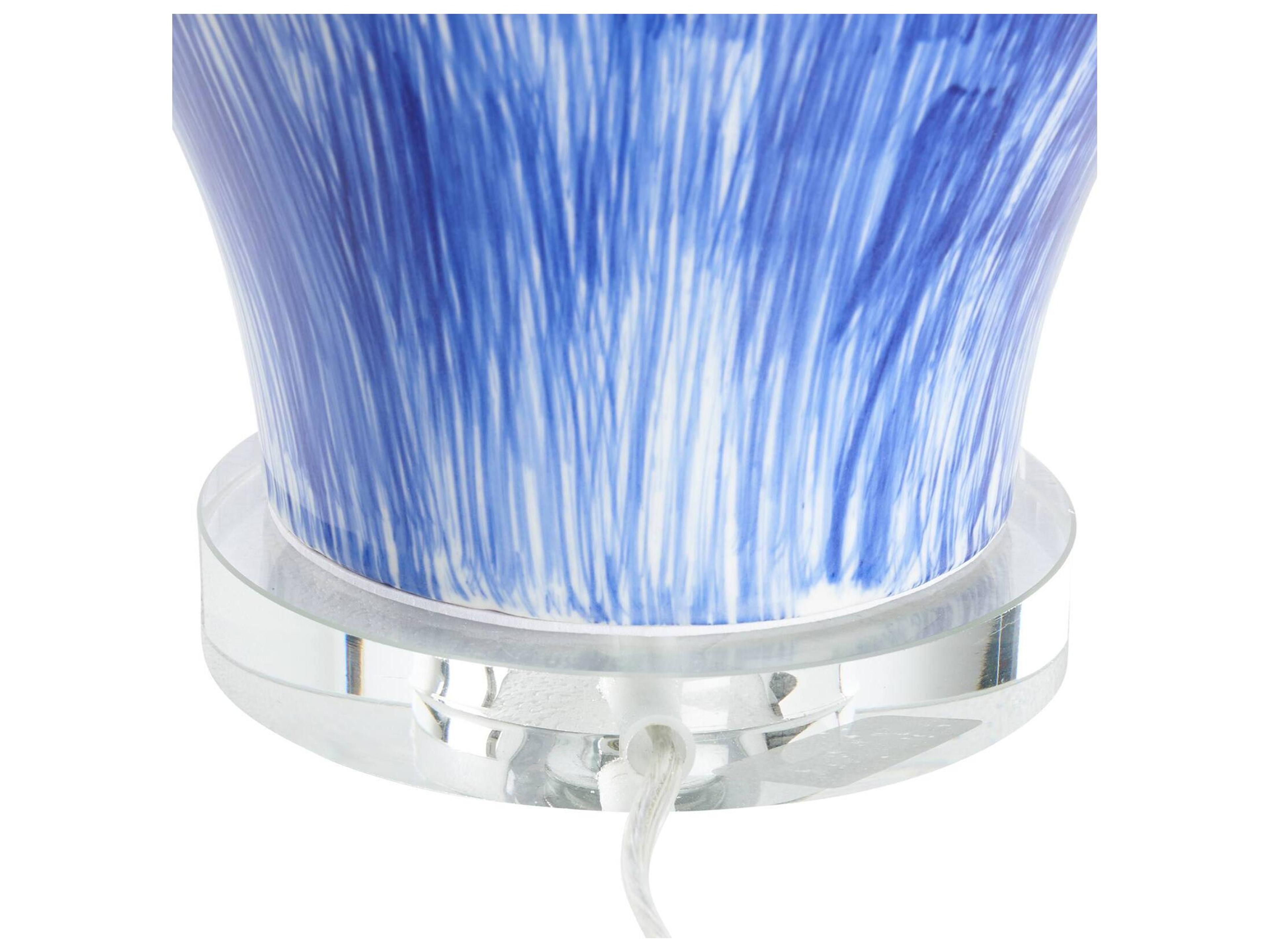 Chelsea House Town Square Blue Linen Table Lamp