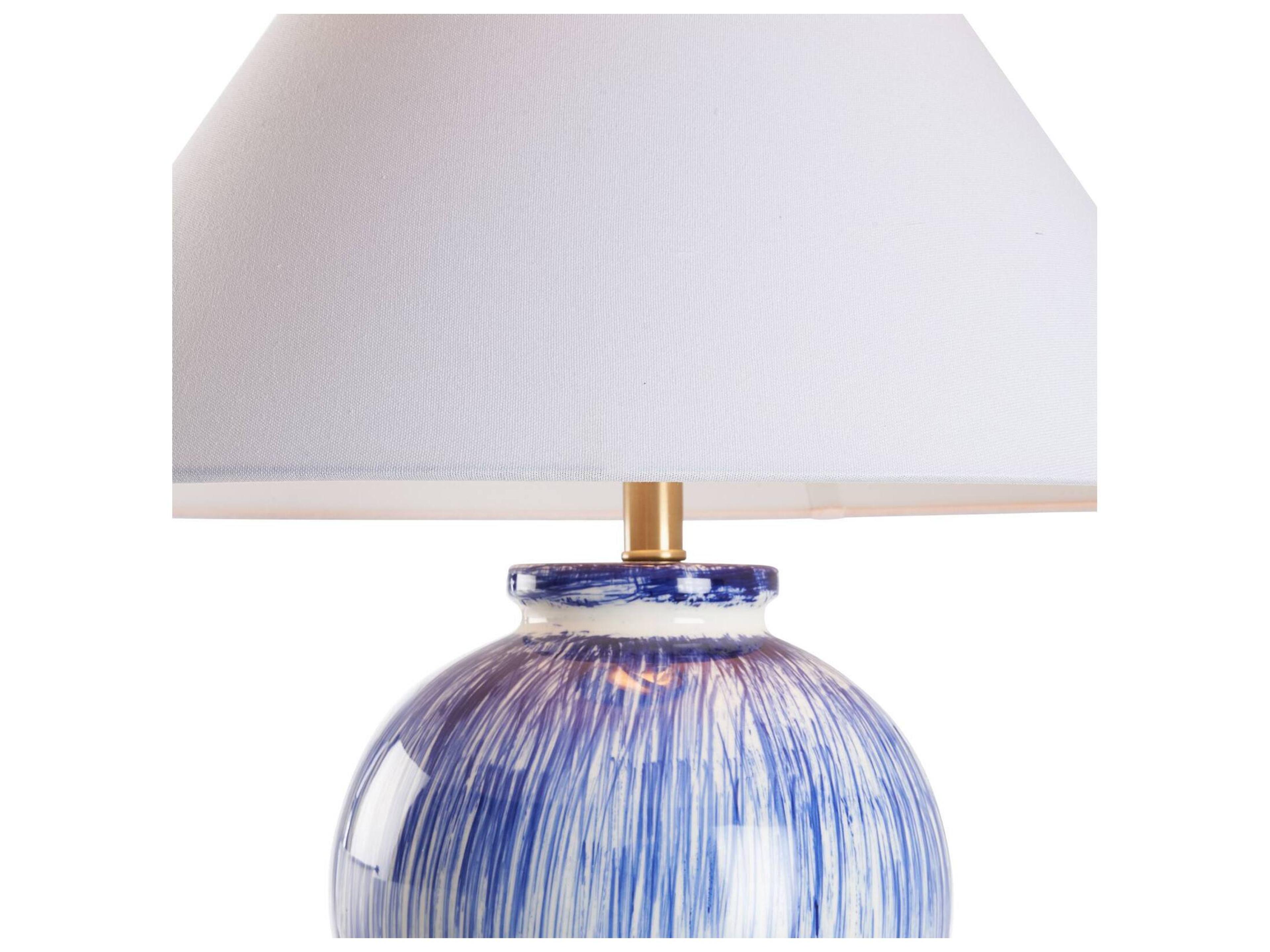 Chelsea House Town Square Blue Linen Table Lamp