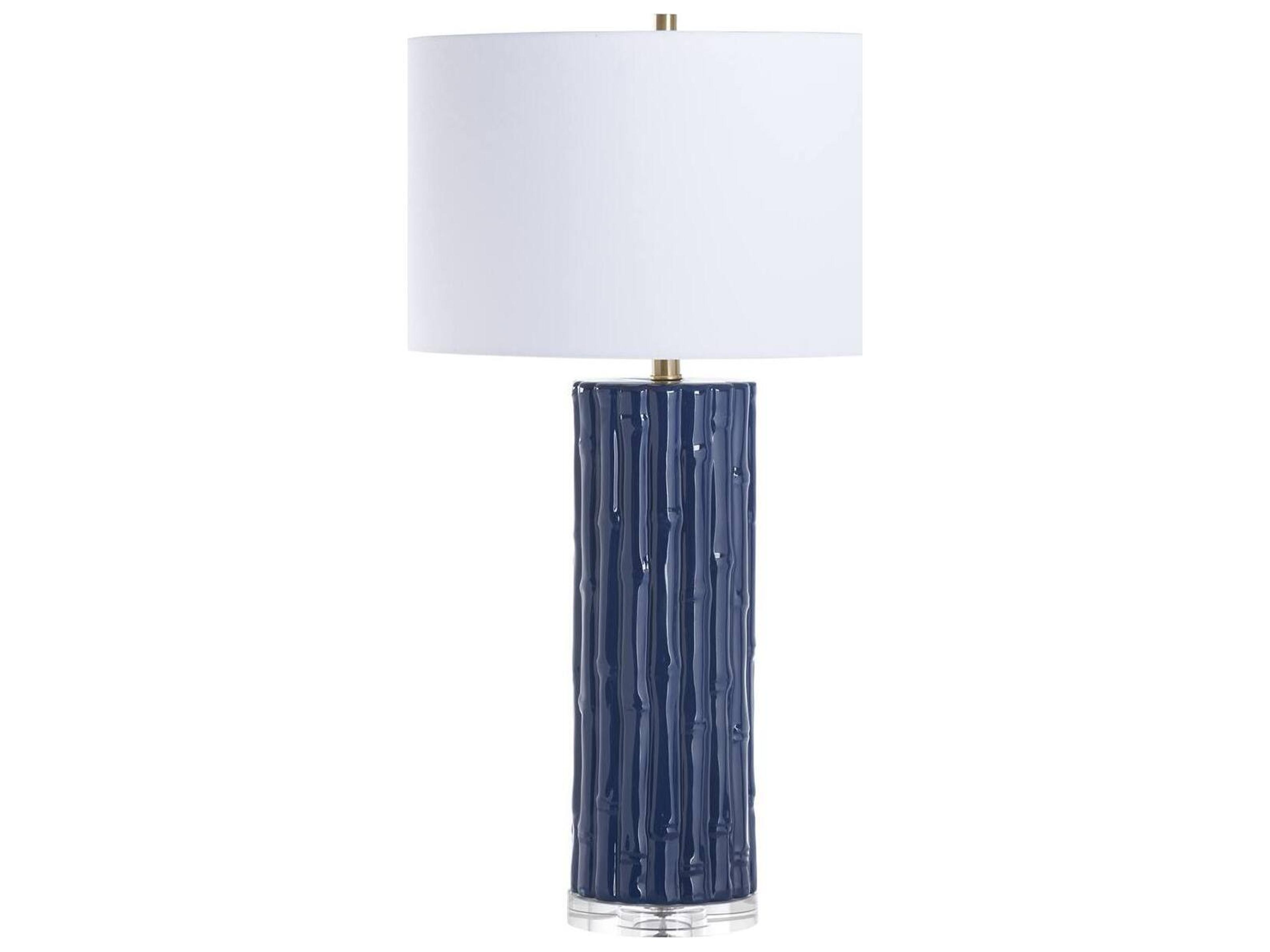 Chelsea House Town Square Blue Linen Table Lamp