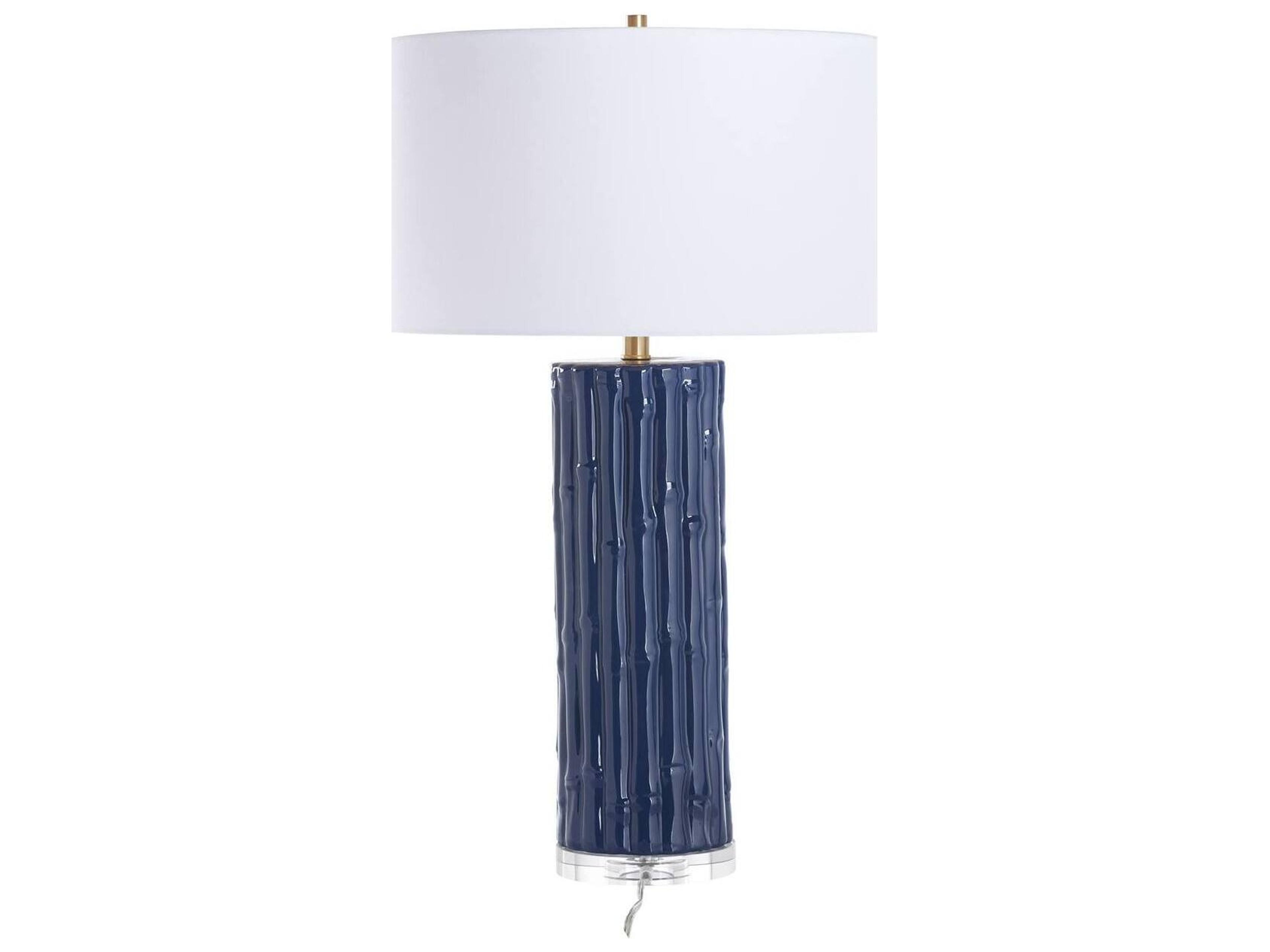Chelsea House Town Square Blue Linen Table Lamp